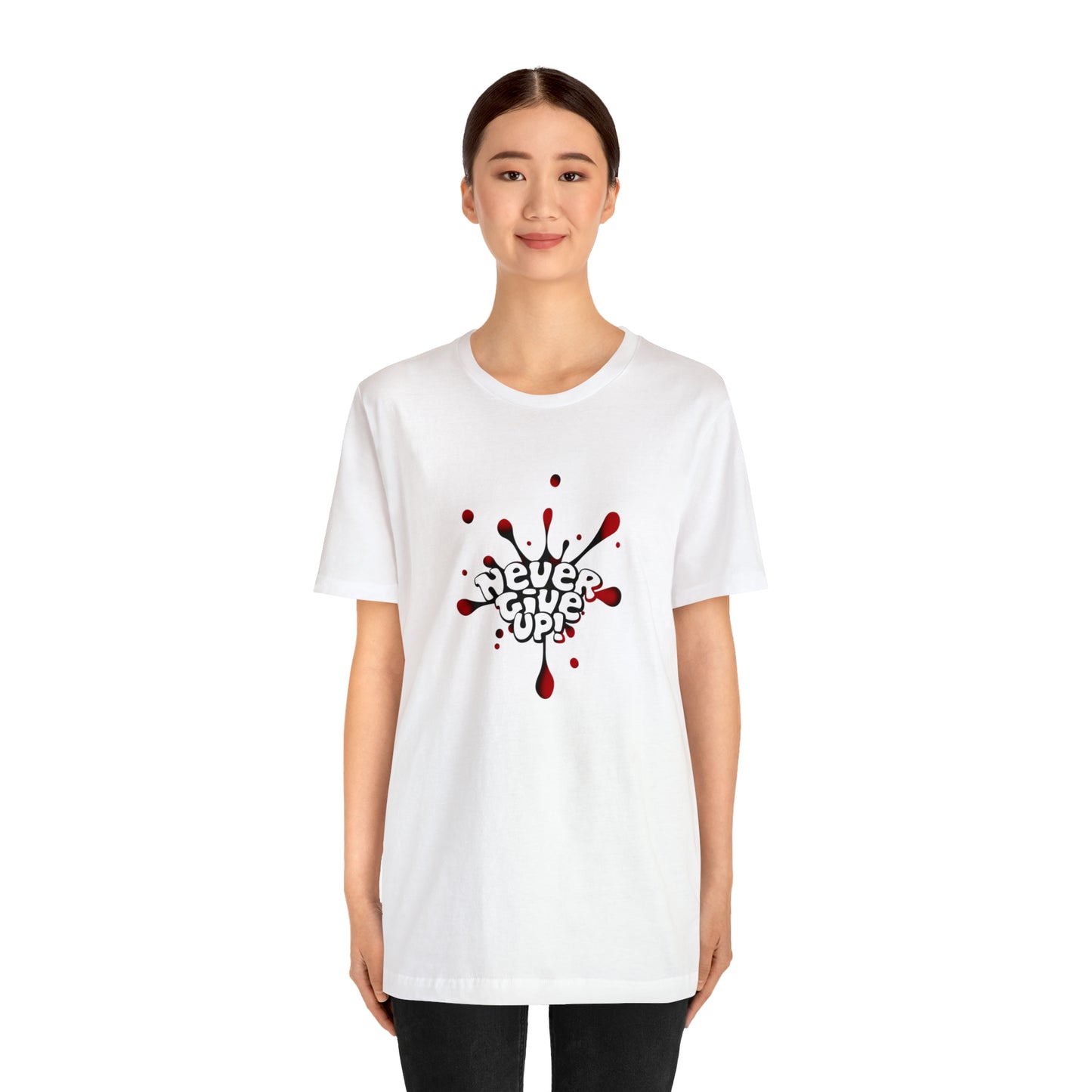 Never Give Up Unisex Jersey Short Sleeve Tee, Never Give Up, Motivational Tee, Resilience, Unisex T-Shirt, Inspirational Shirt