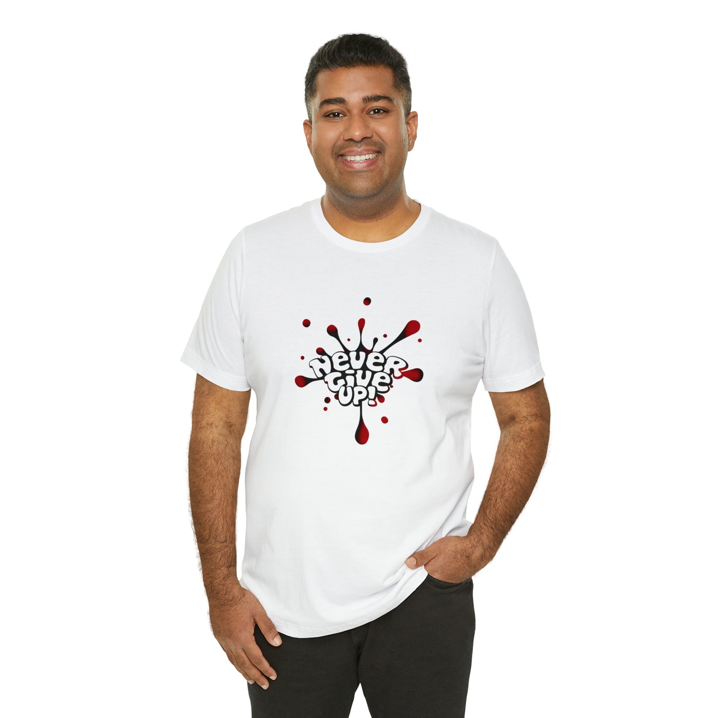 Never Give Up Unisex Jersey Short Sleeve Tee, Never Give Up, Motivational Tee, Resilience, Unisex T-Shirt, Inspirational Shirt