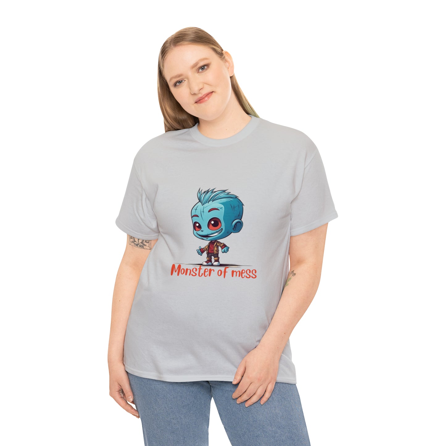 Monster of Mess Unisex Heavy Cotton Tee - Chaos Meets Style - owl2you