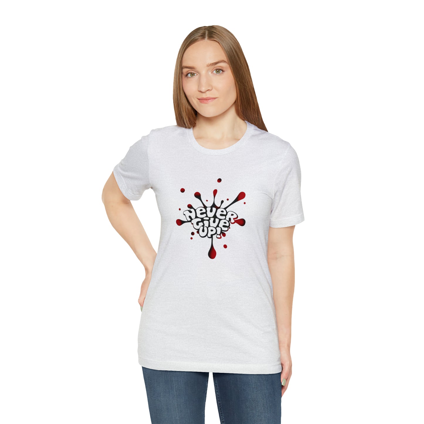 Never Give Up Unisex Jersey Short Sleeve Tee, Never Give Up, Motivational Tee, Resilience, Unisex T-Shirt, Inspirational Shirt
