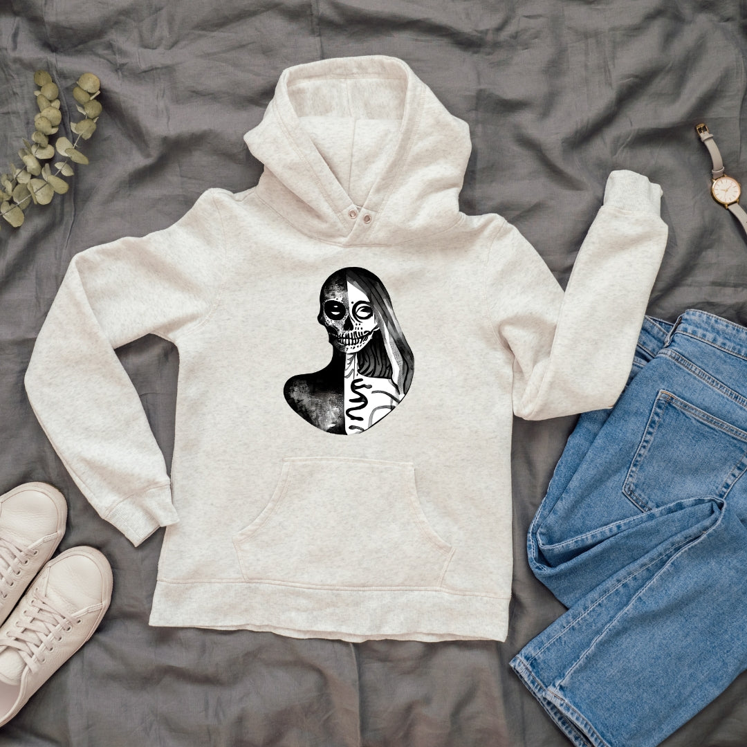 Hoodie Featuring the Enigmatic Caravela Woman