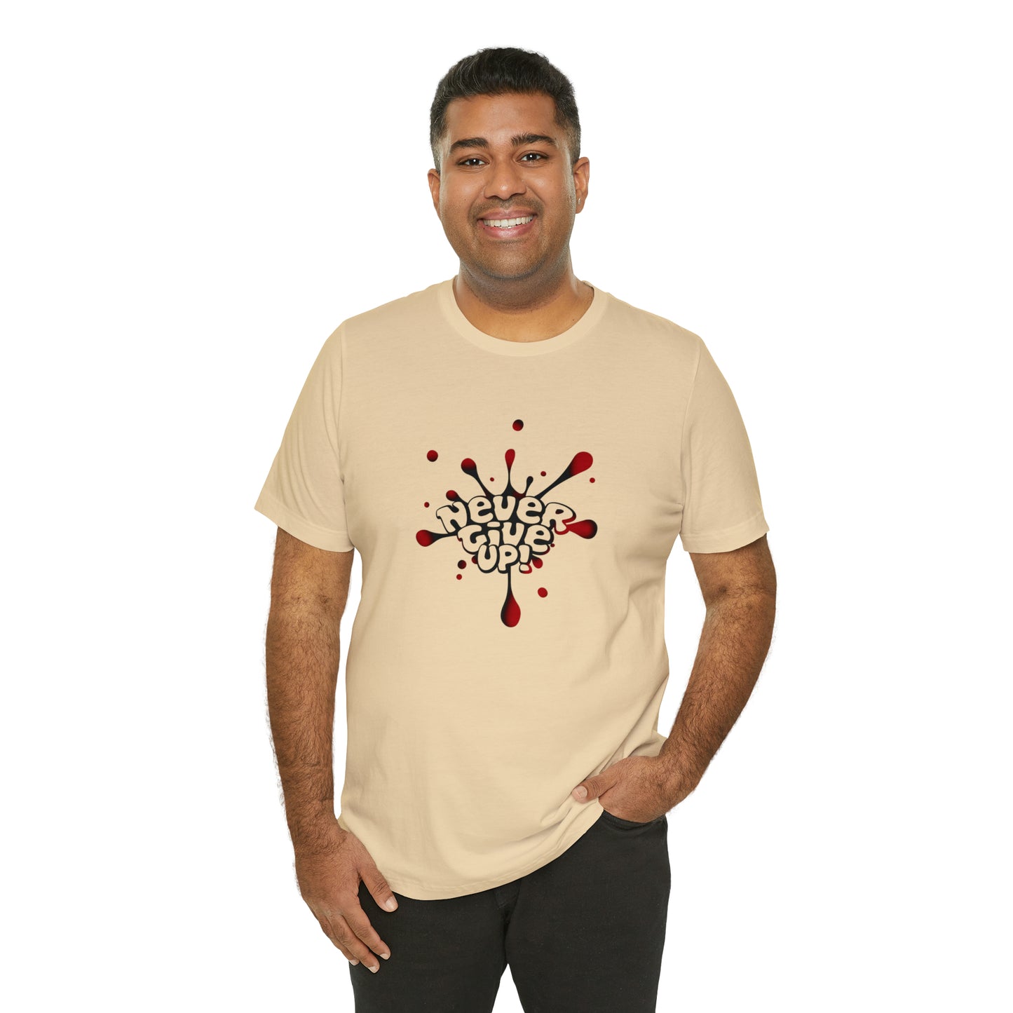 Never Give Up Unisex Jersey Short Sleeve Tee, Never Give Up, Motivational Tee, Resilience, Unisex T-Shirt, Inspirational Shirt