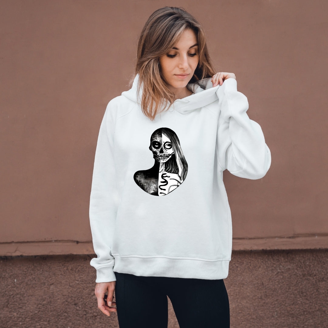 Hoodie Featuring the Enigmatic Caravela Woman