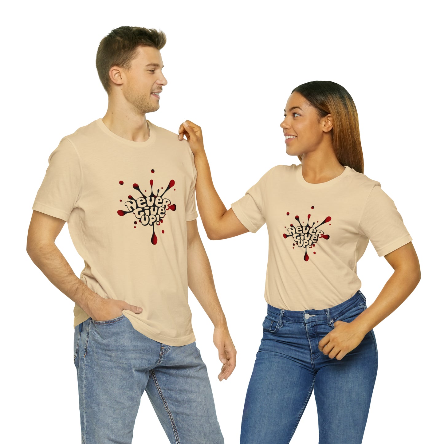 Never Give Up Unisex Jersey Short Sleeve Tee, Never Give Up, Motivational Tee, Resilience, Unisex T-Shirt, Inspirational Shirt