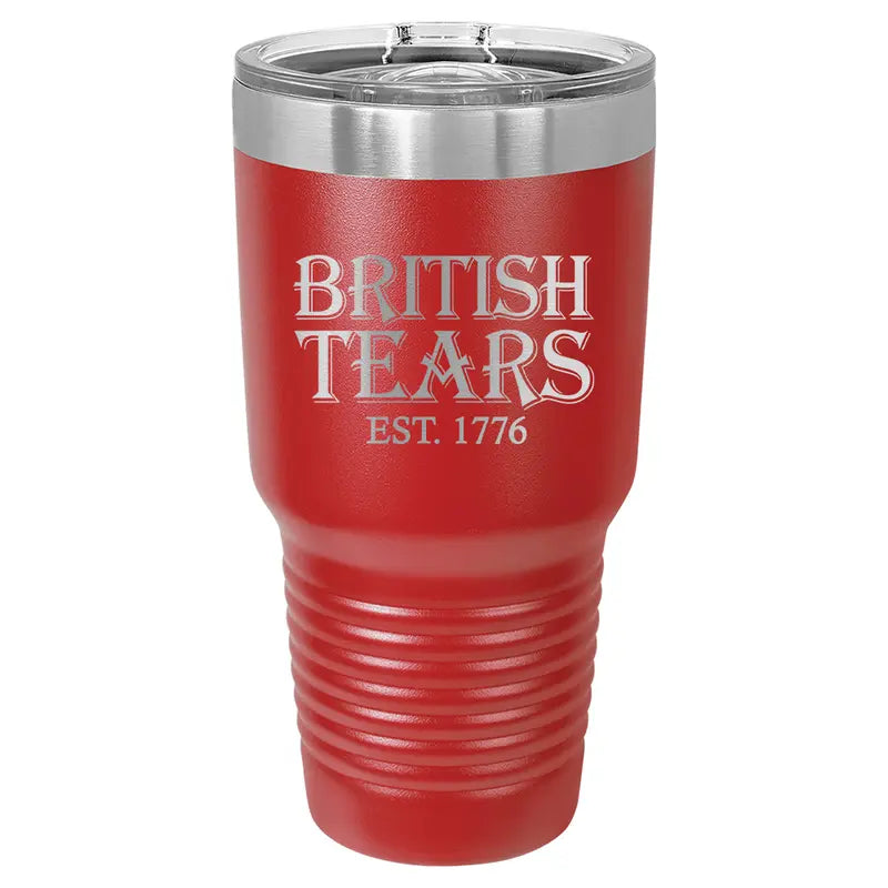British Tears Laser Etched Tumbler