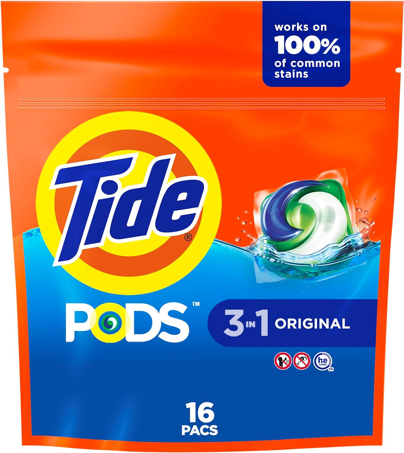 Tide PODS Liquid Laundry Detergent Soap Pacs HE Compatible 76 Count Powerful 3-in-1 Clean in one Step Original Scent