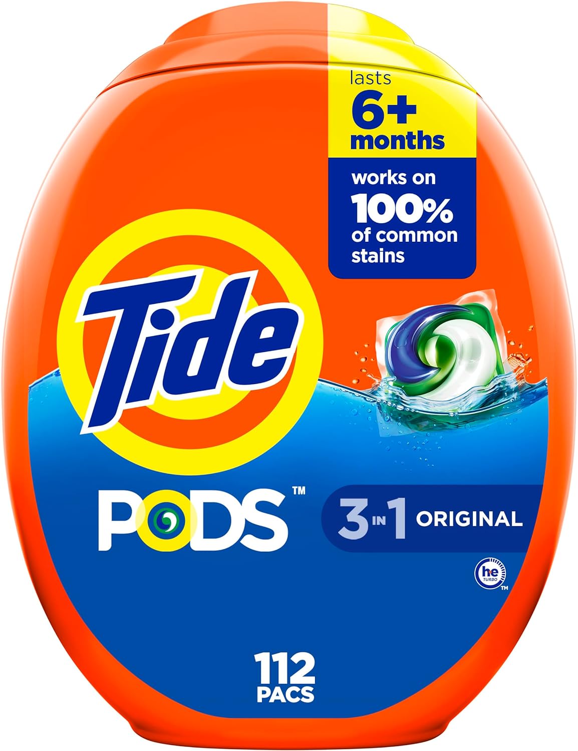 Tide PODS Liquid Laundry Detergent Soap Pacs HE Compatible 76 Count Powerful 3-in-1 Clean in one Step Original Scent