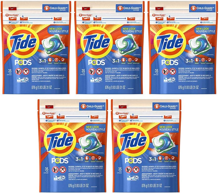 Tide PODS Liquid Laundry Detergent Soap Pacs HE Compatible 76 Count Powerful 3-in-1 Clean in one Step Original Scent