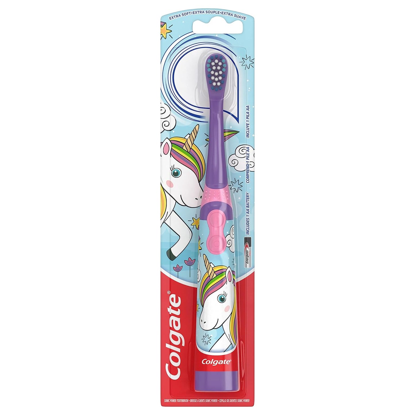 Colgate Kids Battery Powered Toothbrush, Batman, Extra Soft Toothbrush, Ages 3 and Up, 1 Pack , Colors May Vary