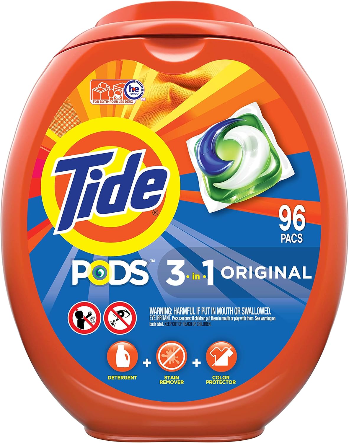 Tide PODS Liquid Laundry Detergent Soap Pacs HE Compatible 76 Count Powerful 3-in-1 Clean in one Step Original Scent