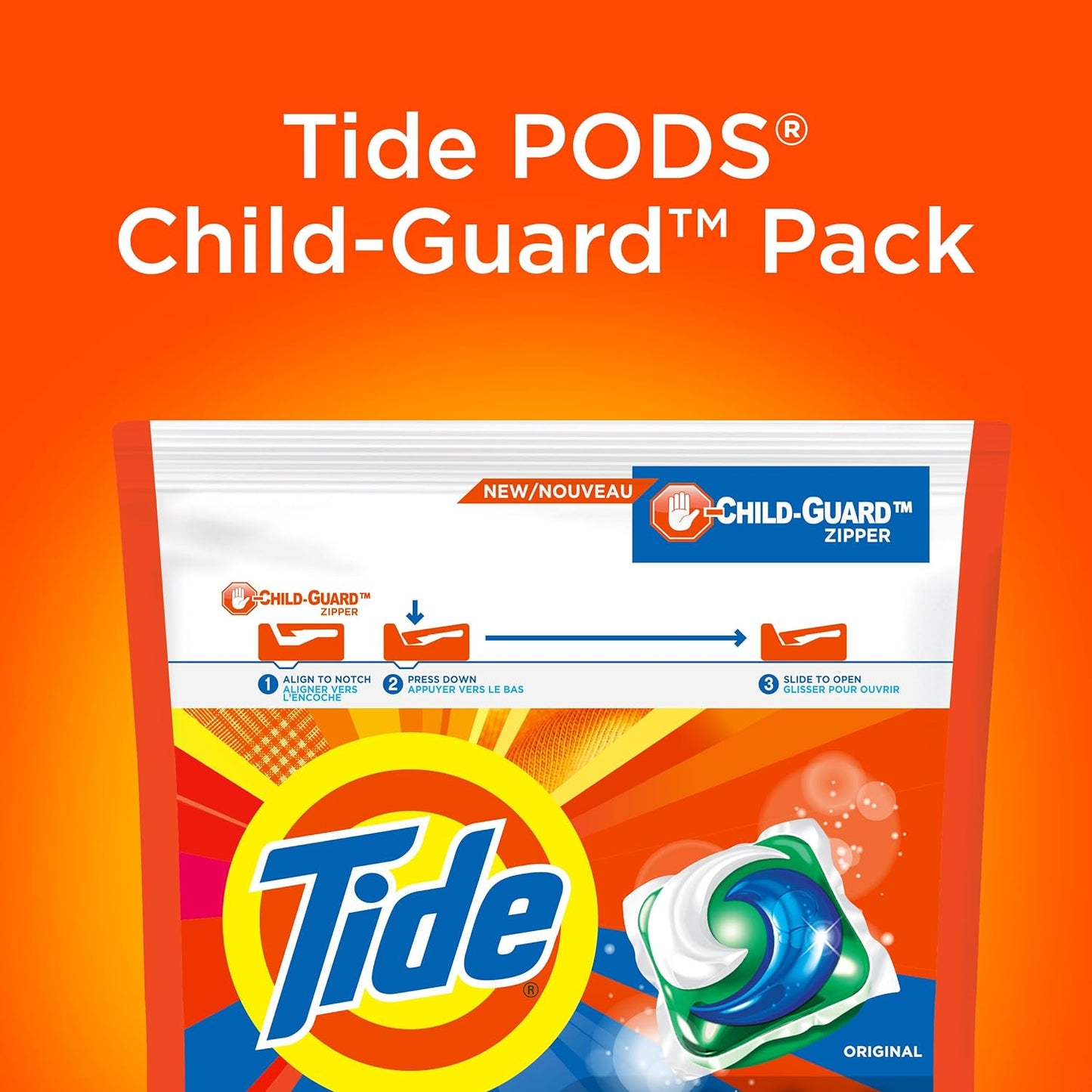 Tide PODS Liquid Laundry Detergent Soap Pacs HE Compatible 76 Count Powerful 3-in-1 Clean in one Step Original Scent
