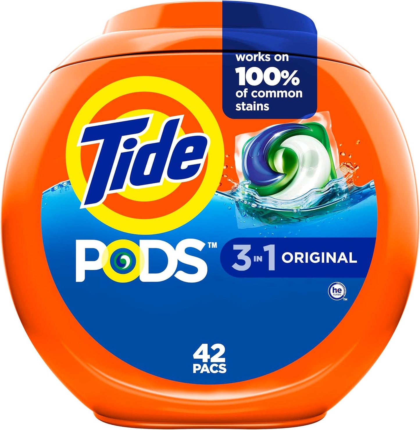 Tide PODS Liquid Laundry Detergent Soap Pacs HE Compatible 76 Count Powerful 3-in-1 Clean in one Step Original Scent