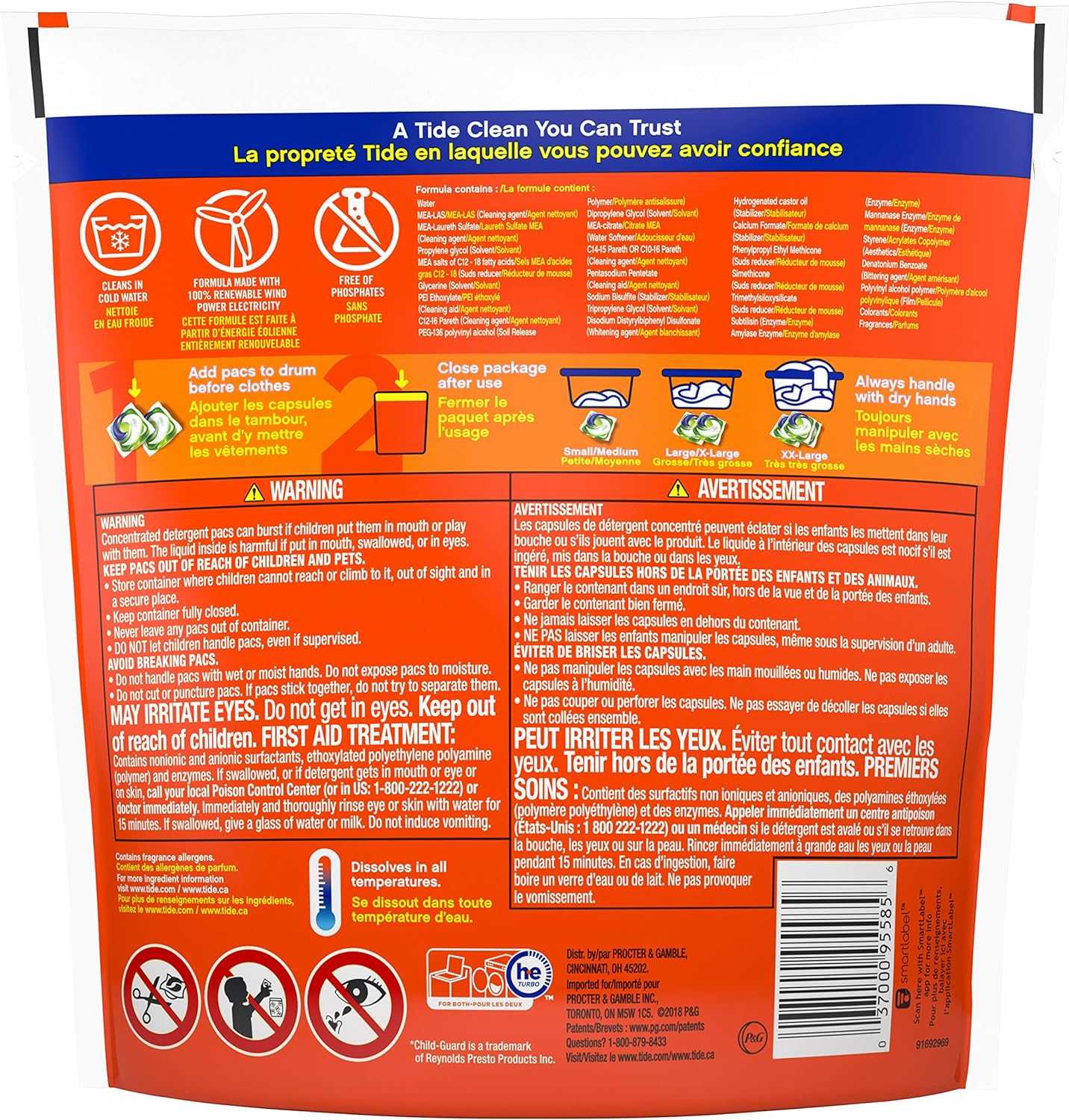 Tide PODS Liquid Laundry Detergent Soap Pacs HE Compatible 76 Count Powerful 3-in-1 Clean in one Step Original Scent