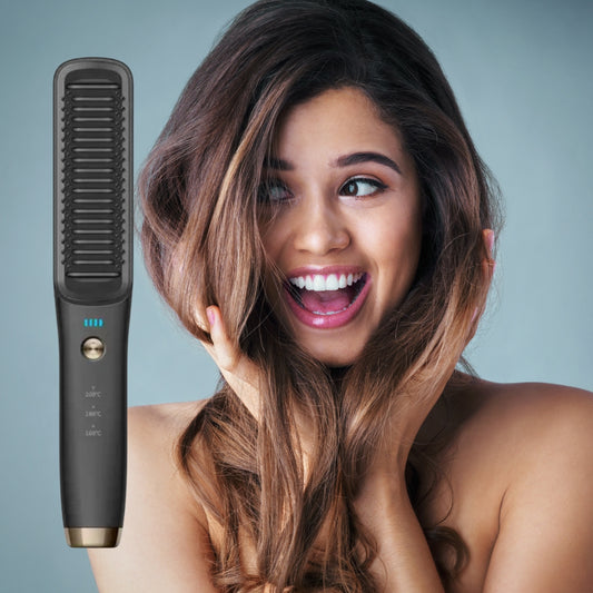 Effortless Hair Perfection: Cordless Brush Hair Straightener