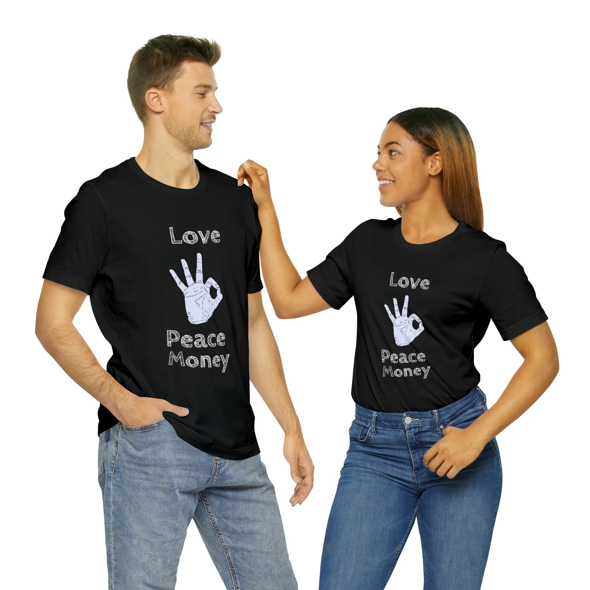 Peace Love Money Shirt, Happiness T-Shirt , Unisex Shirt, Inspirational Tee, Peace Shirt, Love Shirt - owl2you