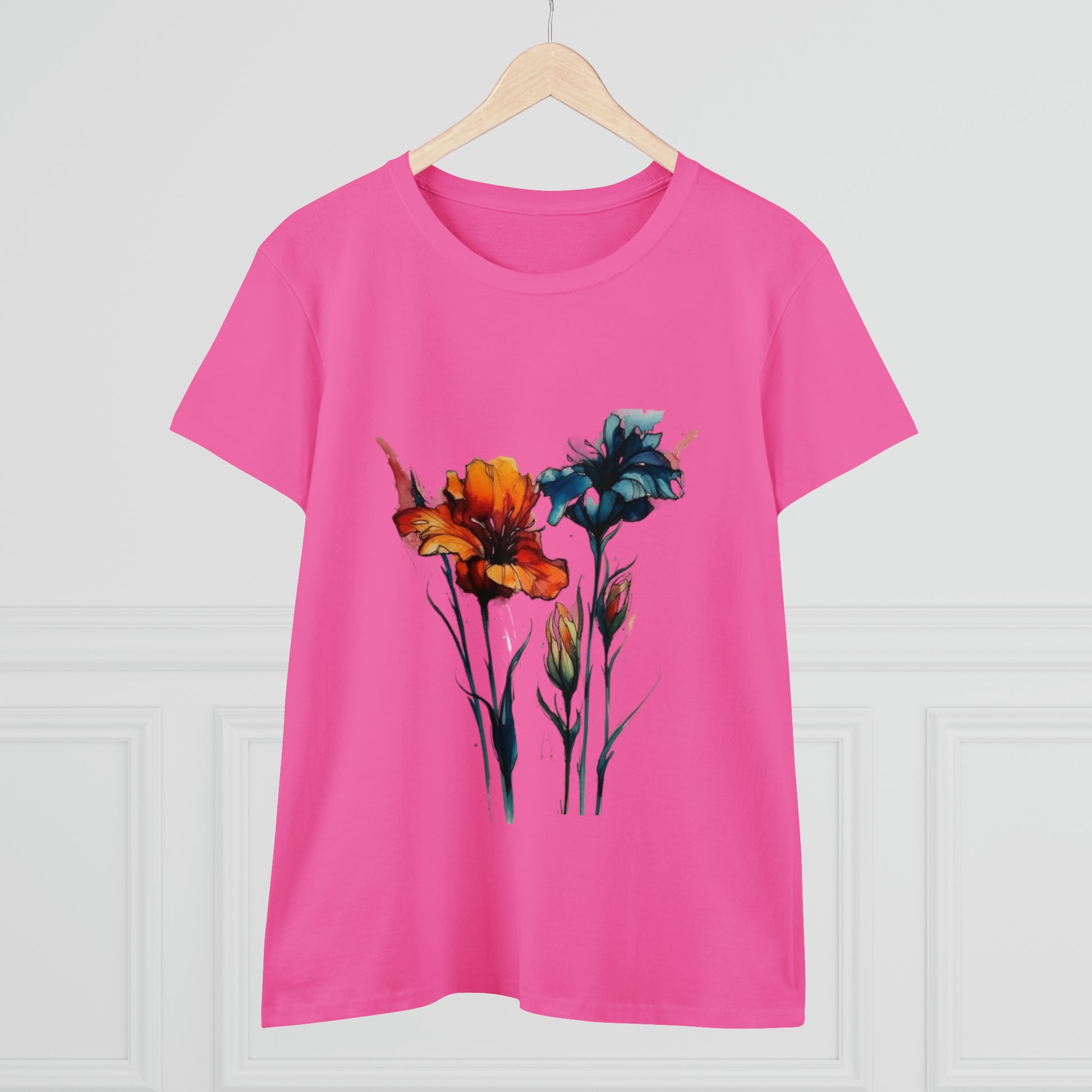 Wildflower Tshirt, Floral Shirt, Botanical Shirt, Flower Shirt, Nature Lover Shirt,Ladies Shirts, Womens, Owl2you - owl2you