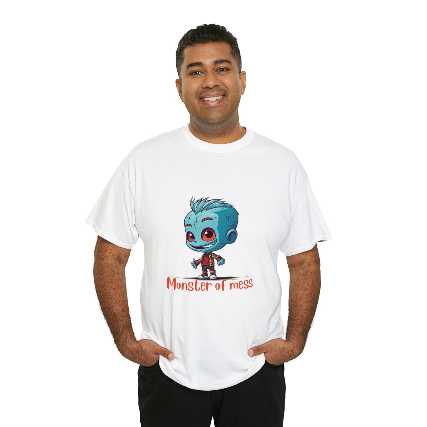 Monster of Mess Unisex Heavy Cotton Tee - Chaos Meets Style - owl2you