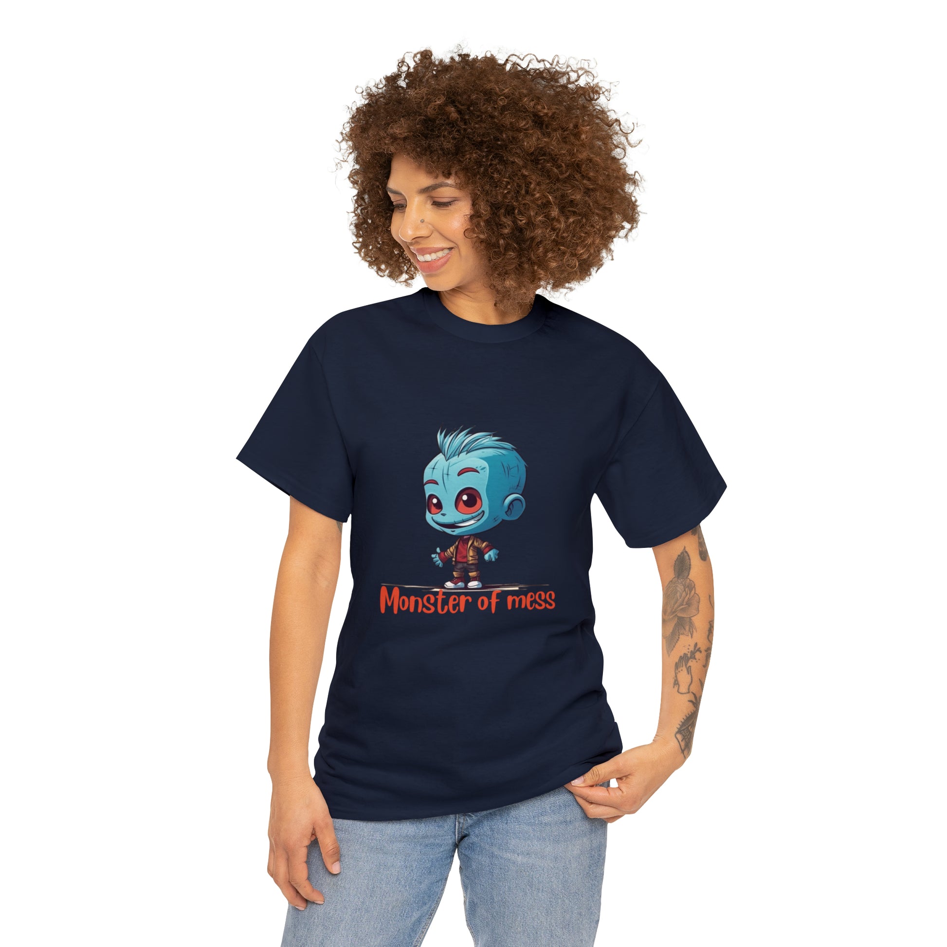 Monster of Mess Unisex Heavy Cotton Tee - Chaos Meets Style - owl2you