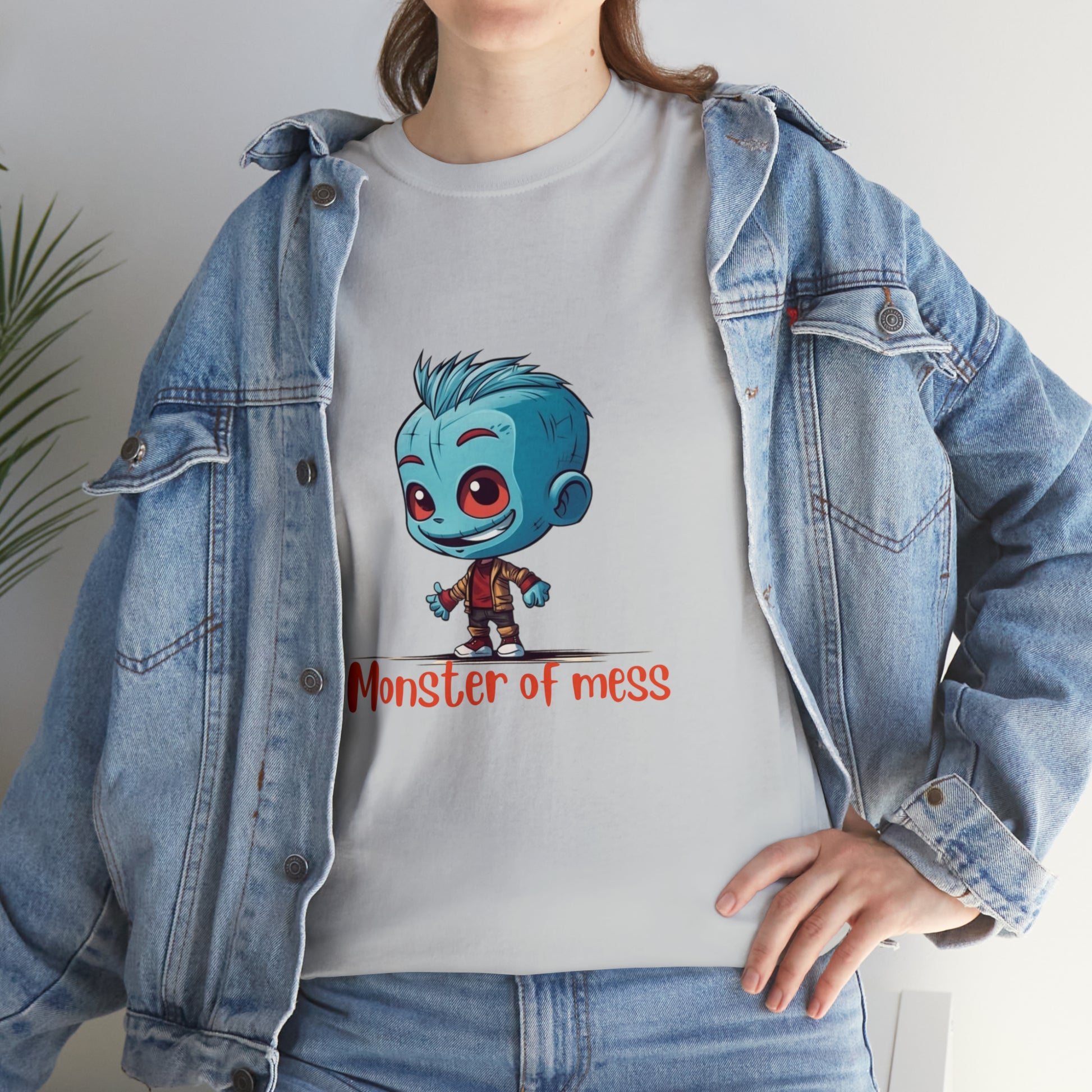 Monster of Mess Unisex Heavy Cotton Tee - Chaos Meets Style - owl2you