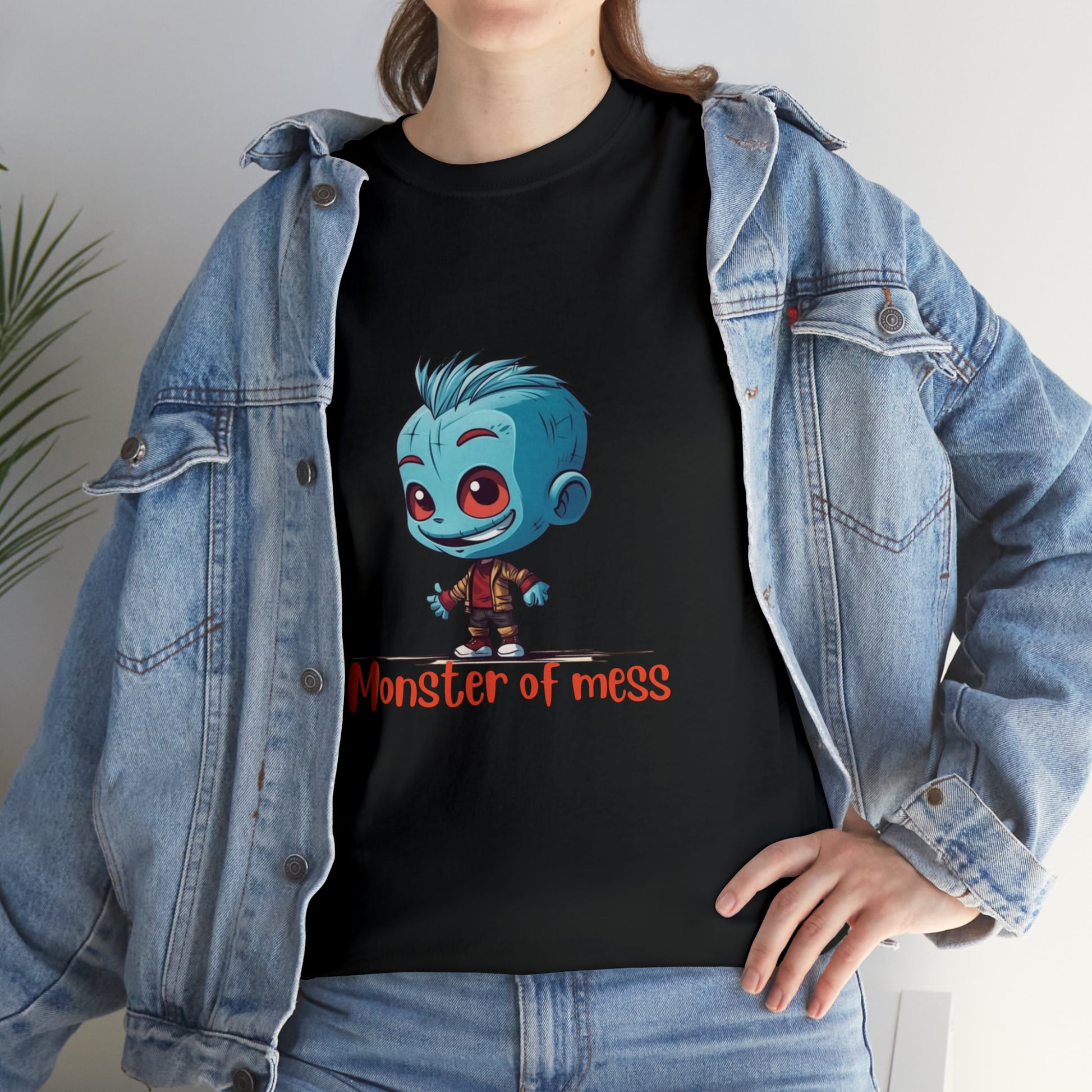 Monster of Mess Unisex Heavy Cotton Tee - Chaos Meets Style - owl2you