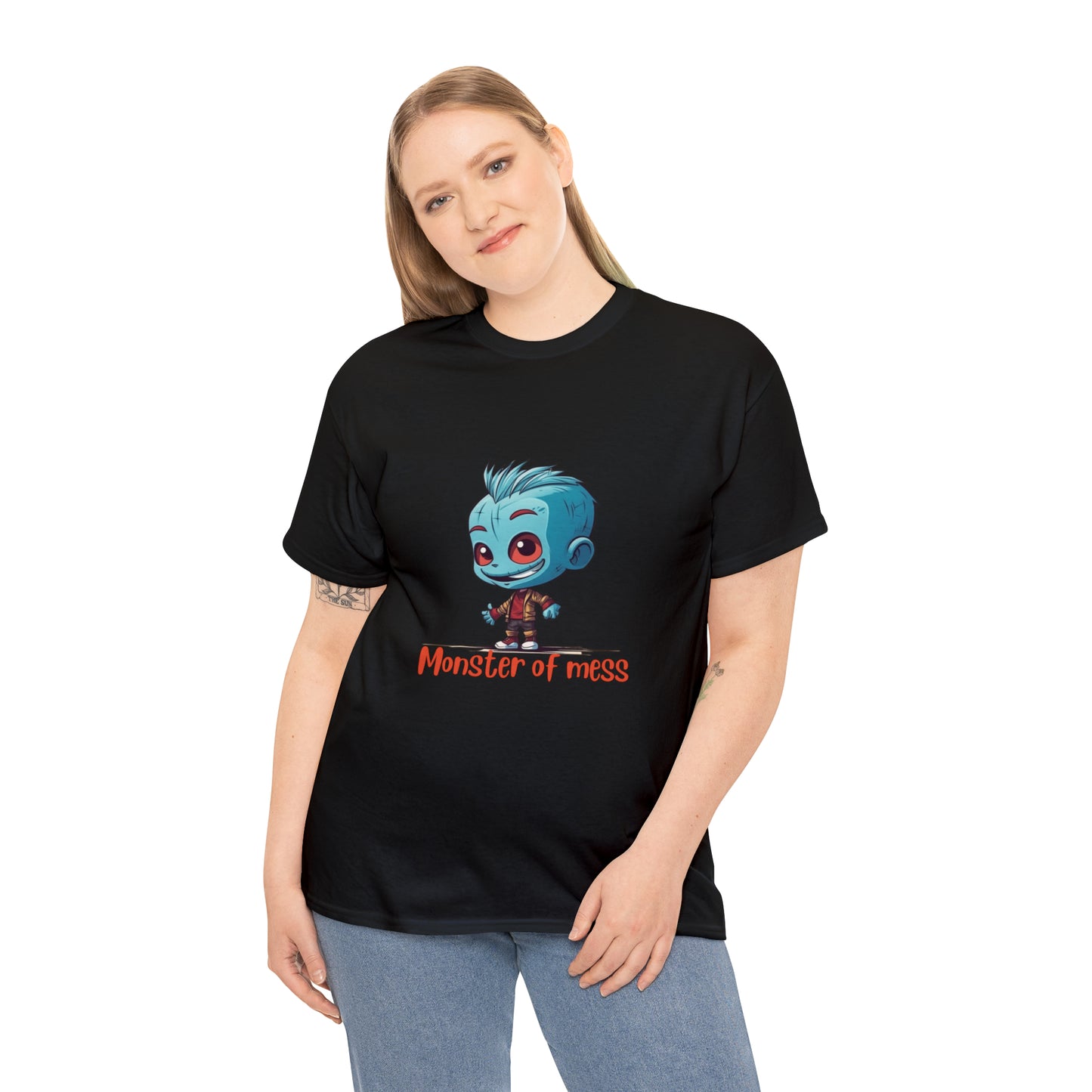 Monster of Mess Unisex Heavy Cotton Tee - Chaos Meets Style - owl2you