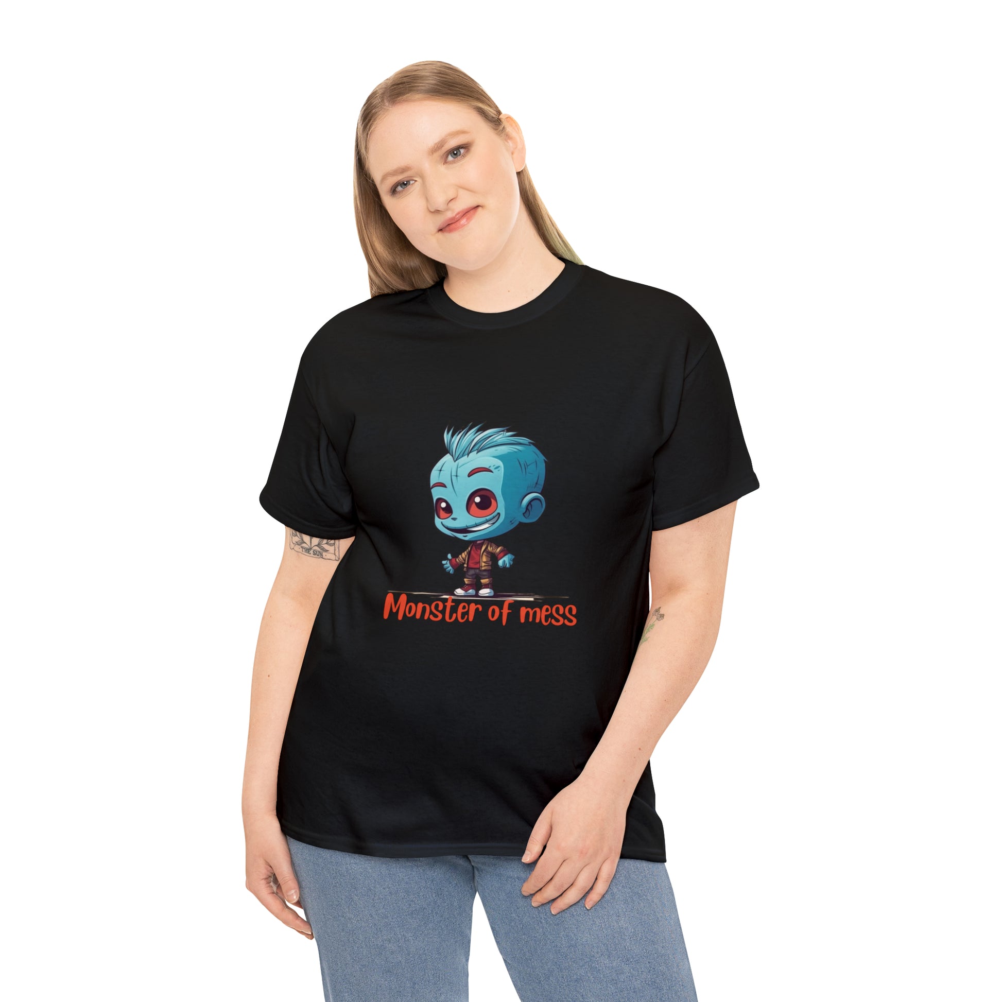 Monster of Mess Unisex Heavy Cotton Tee - Chaos Meets Style - owl2you