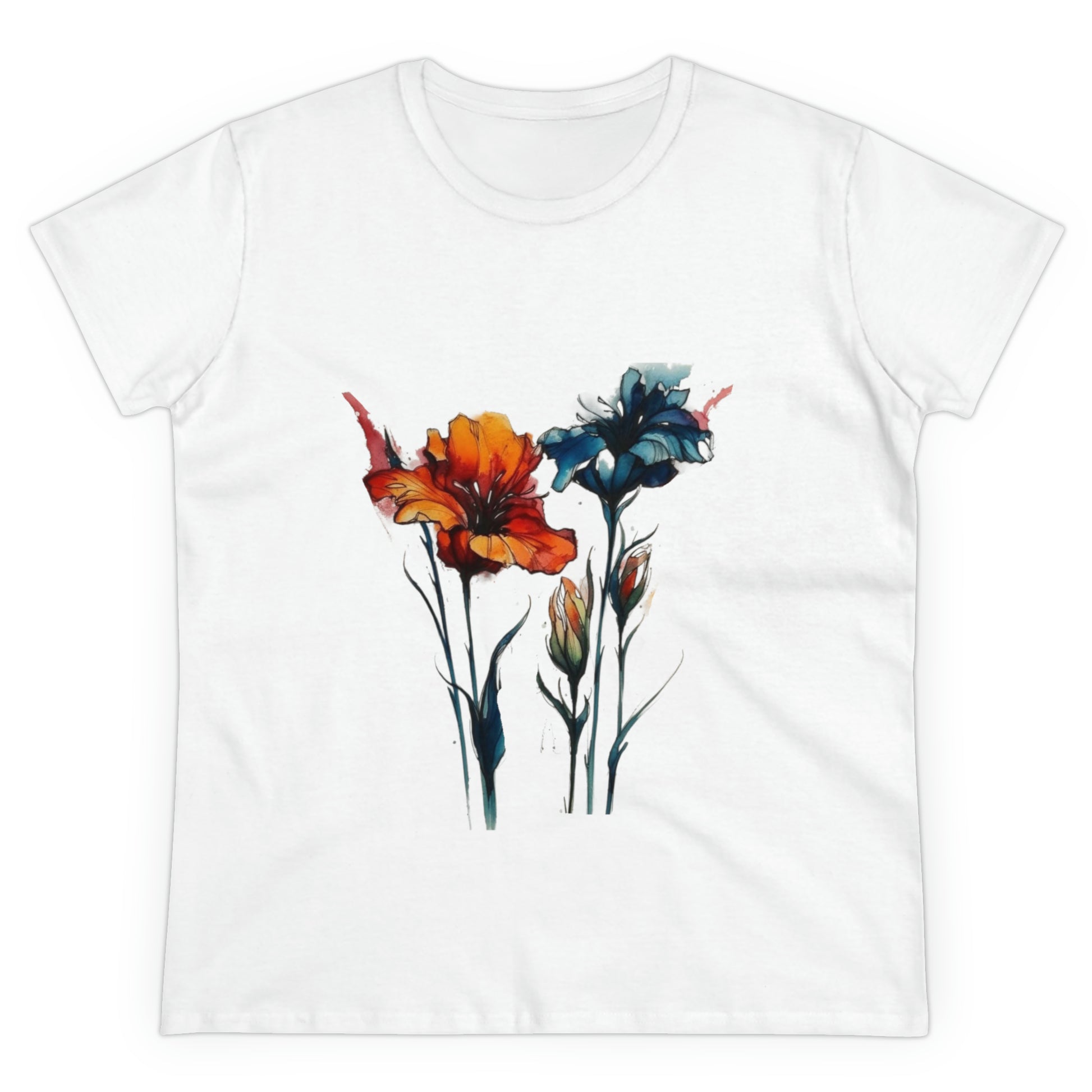 Wildflower Tshirt, Floral Shirt, Botanical Shirt, Flower Shirt, Nature Lover Shirt,Ladies Shirts, Womens, Owl2you - owl2you