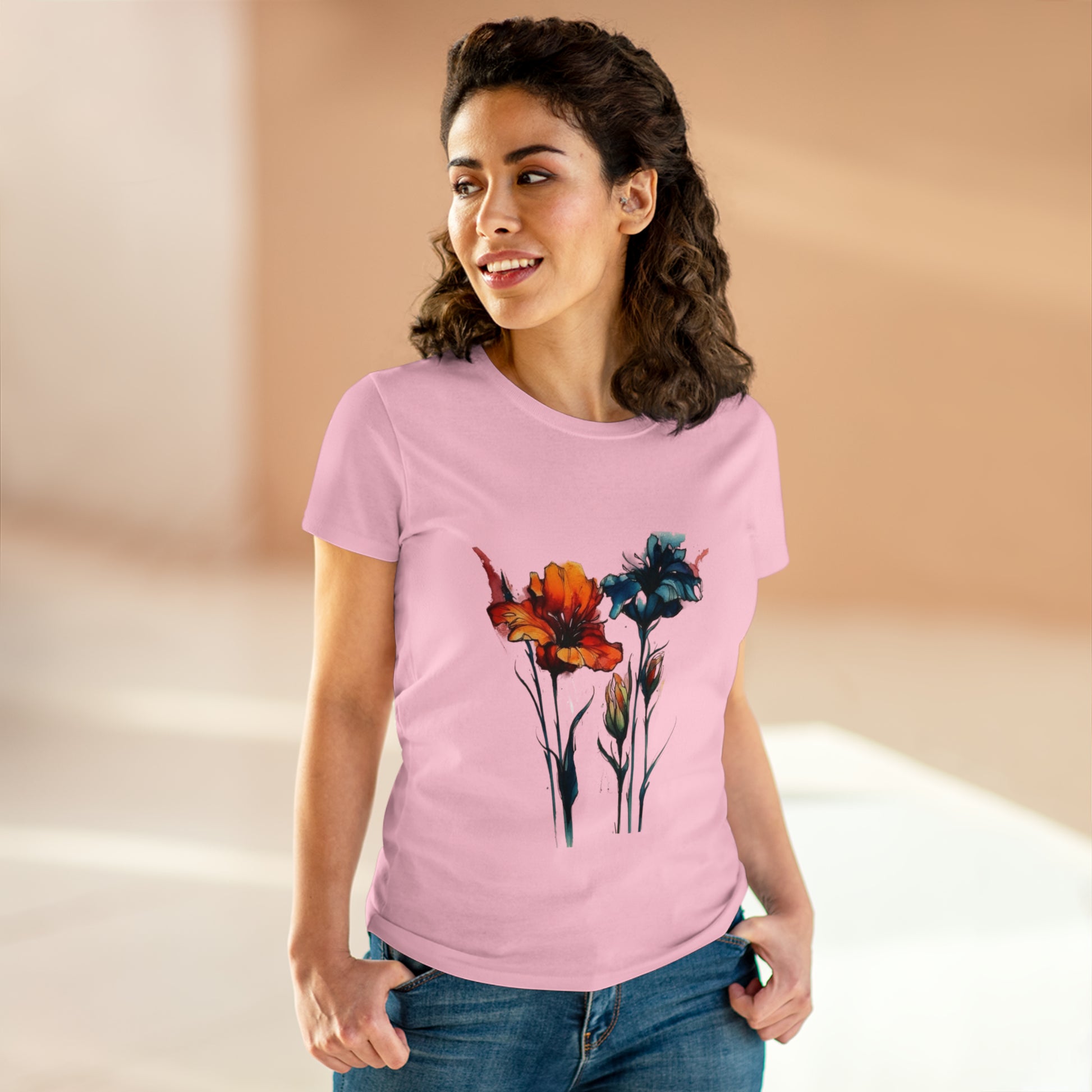 Wildflower Tshirt, Floral Shirt, Botanical Shirt, Flower Shirt, Nature Lover Shirt,Ladies Shirts, Womens, Owl2you - owl2you