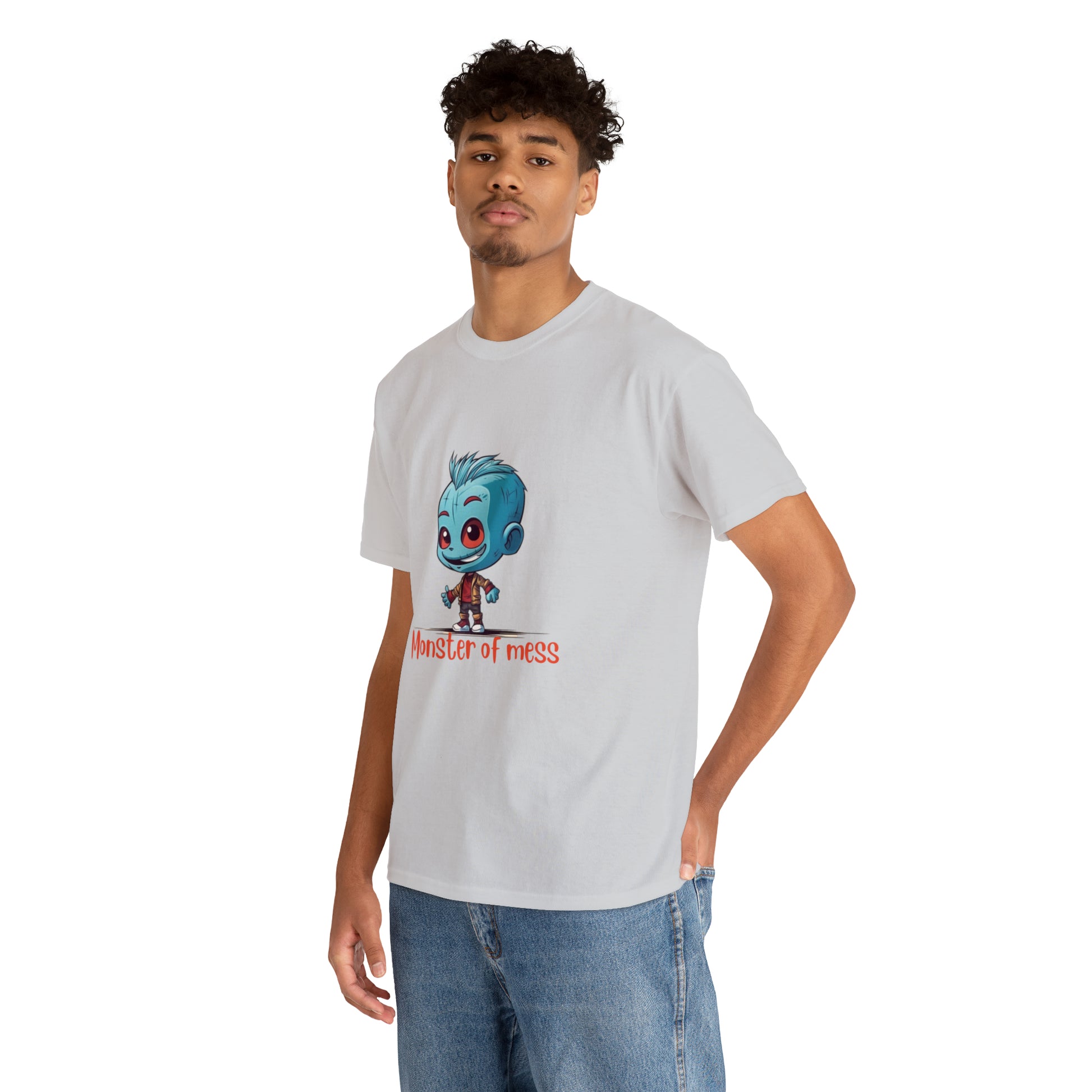 Monster of Mess Unisex Heavy Cotton Tee - Chaos Meets Style - owl2you
