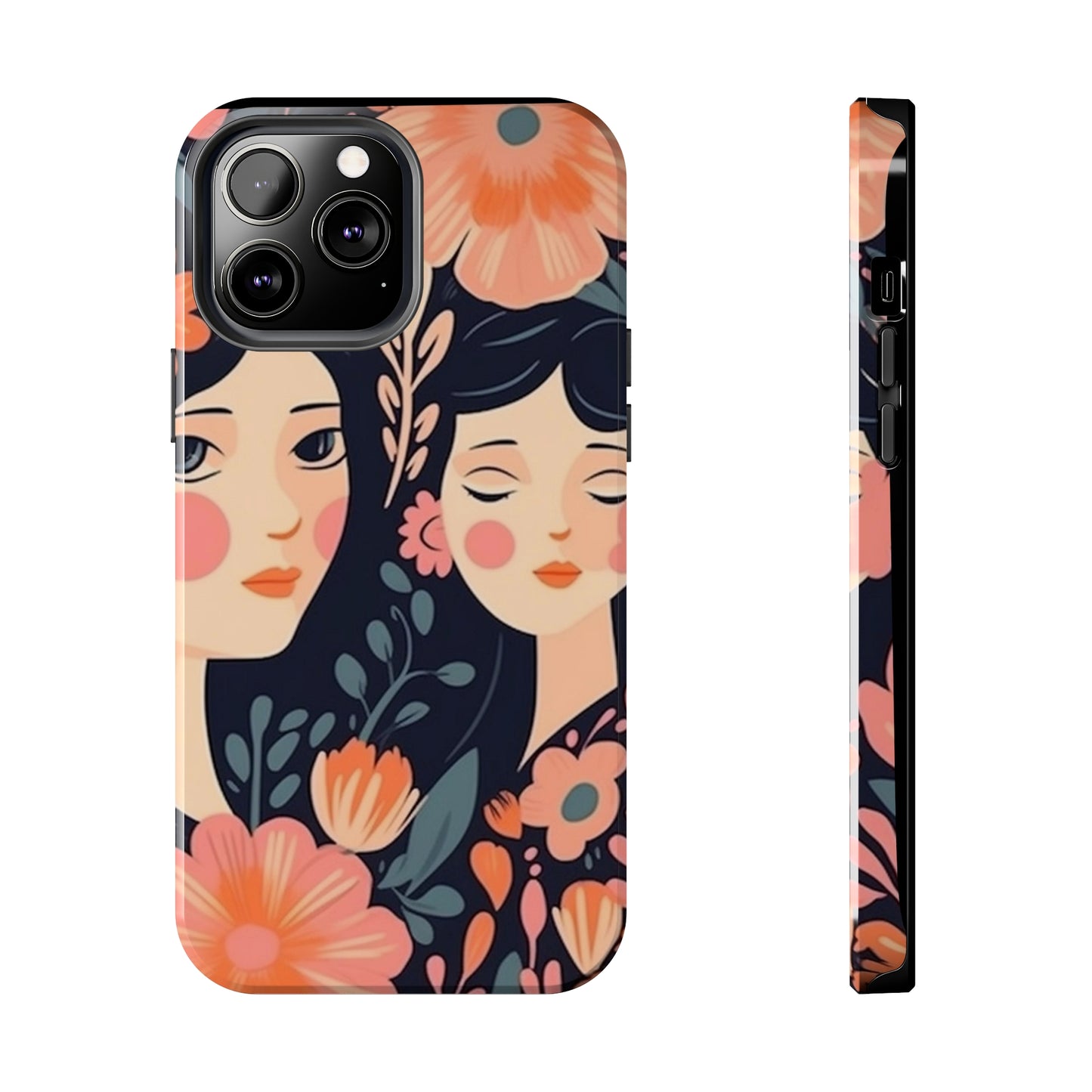 Flower MagSafe Case, Boho Wildflower Apple iPhone 14 Case, Retro Phone Case, Flower Phone Case, Cute Trendy iPhone Case, iPhone 13 - owl2you