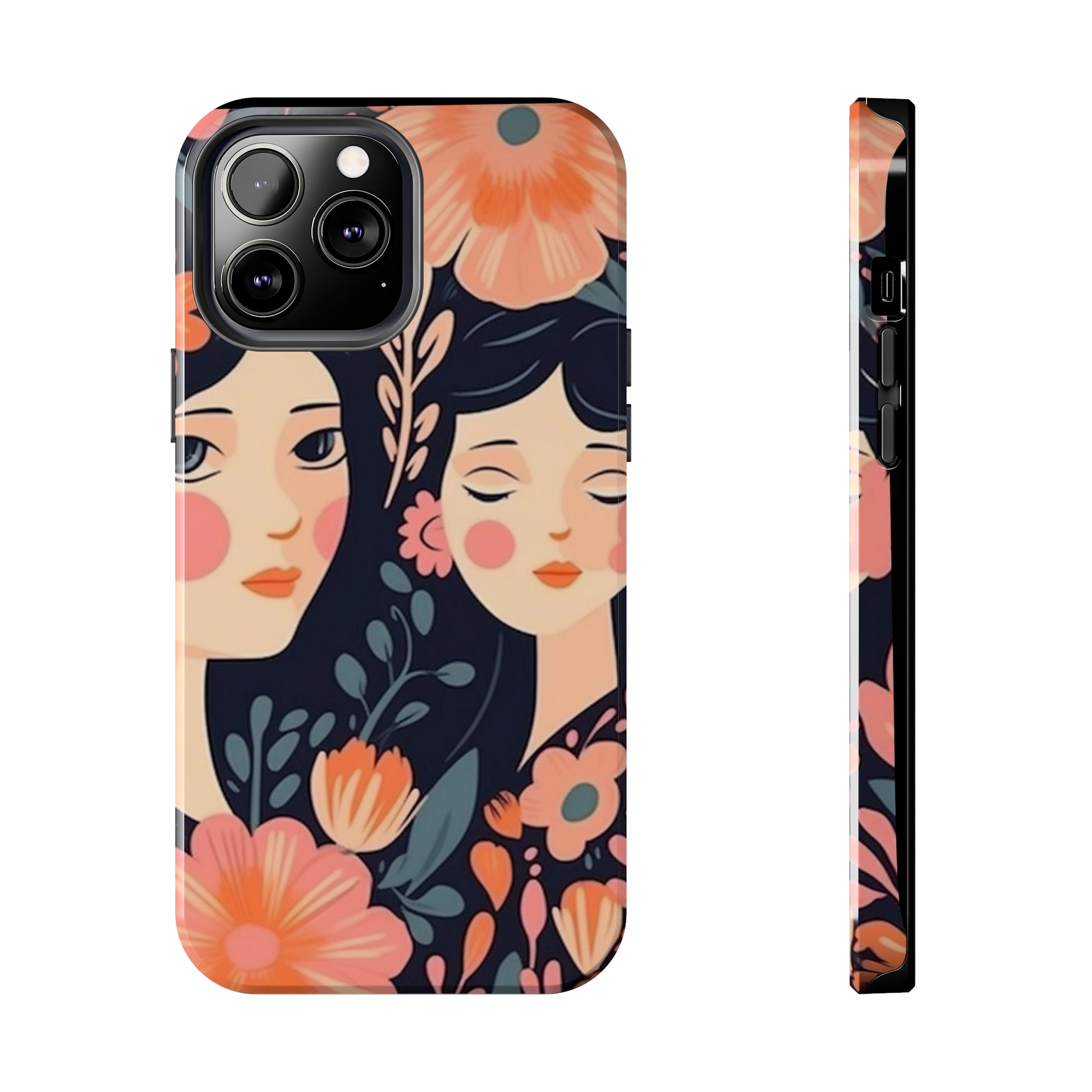 Flower MagSafe Case, Boho Wildflower Apple iPhone 14 Case, Retro Phone Case, Flower Phone Case, Cute Trendy iPhone Case, iPhone 13 - owl2you