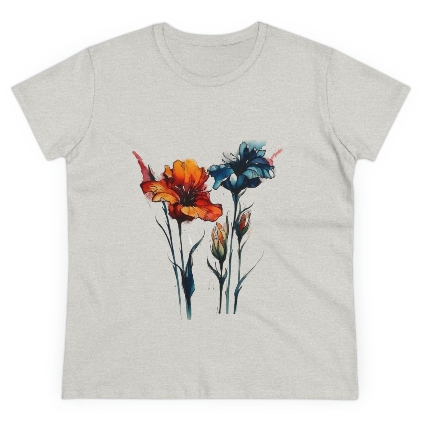 Wildflower Tshirt, Floral Shirt, Botanical Shirt, Flower Shirt, Nature Lover Shirt,Ladies Shirts, Womens, Owl2you - owl2you