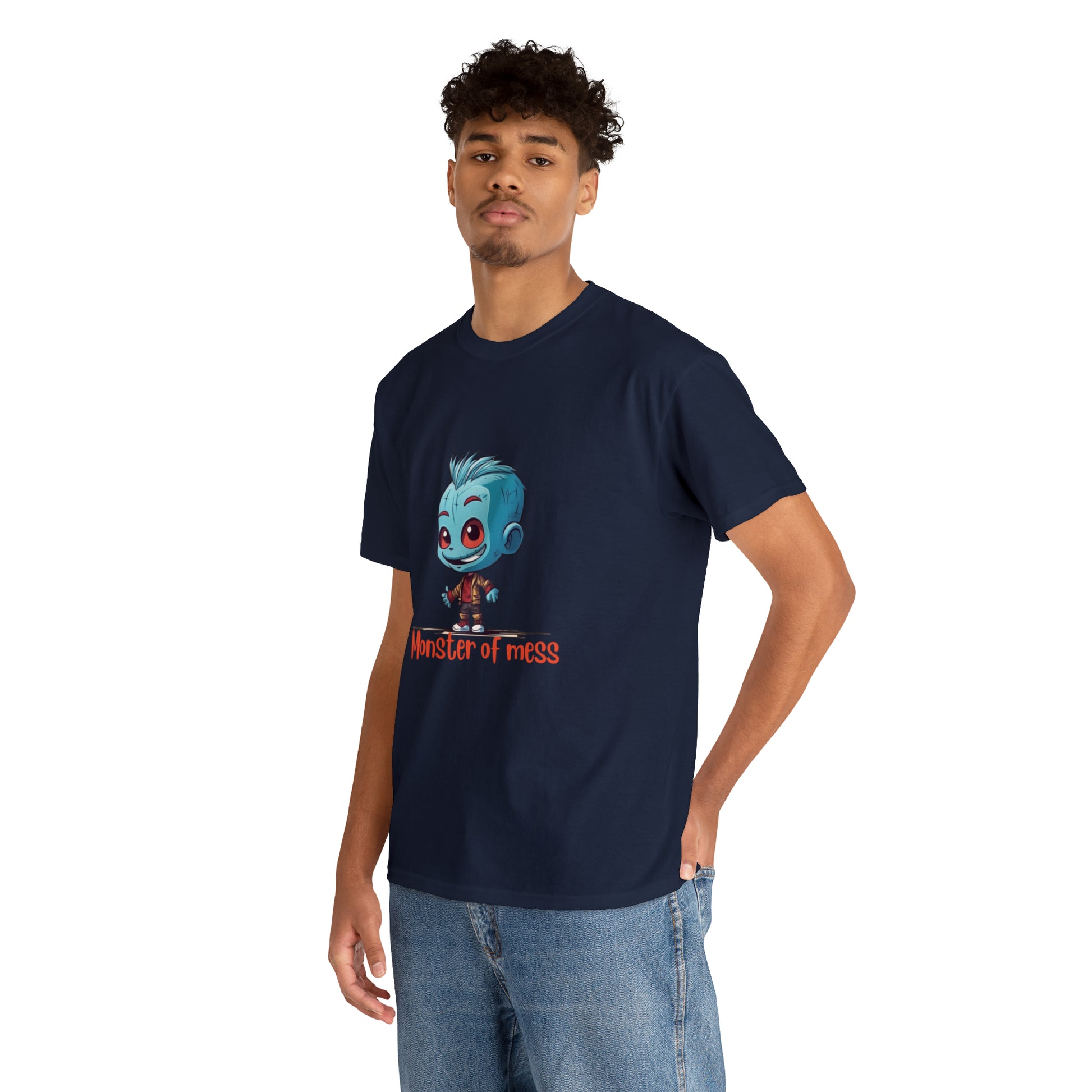 Monster of Mess Unisex Heavy Cotton Tee - Chaos Meets Style - owl2you