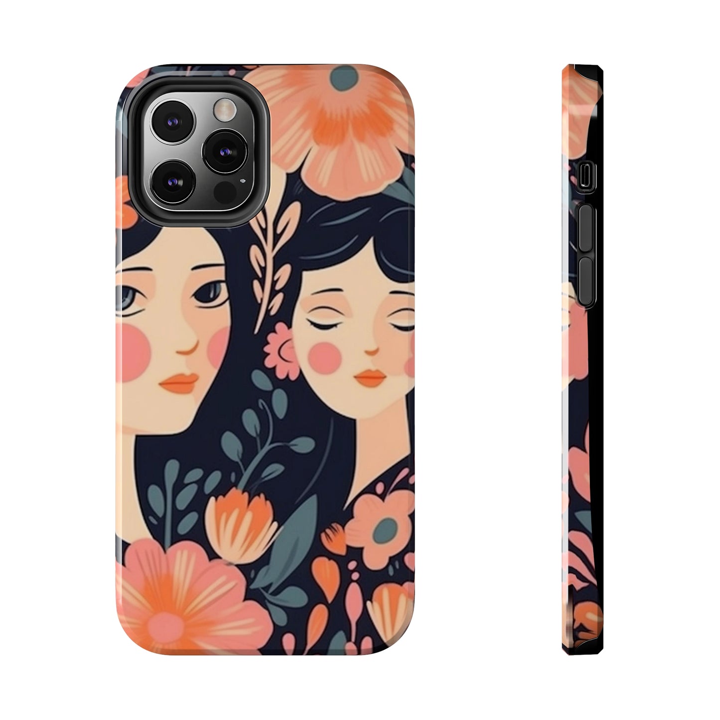 Flower MagSafe Case, Boho Wildflower Apple iPhone 14 Case, Retro Phone Case, Flower Phone Case, Cute Trendy iPhone Case, iPhone 13 - owl2you