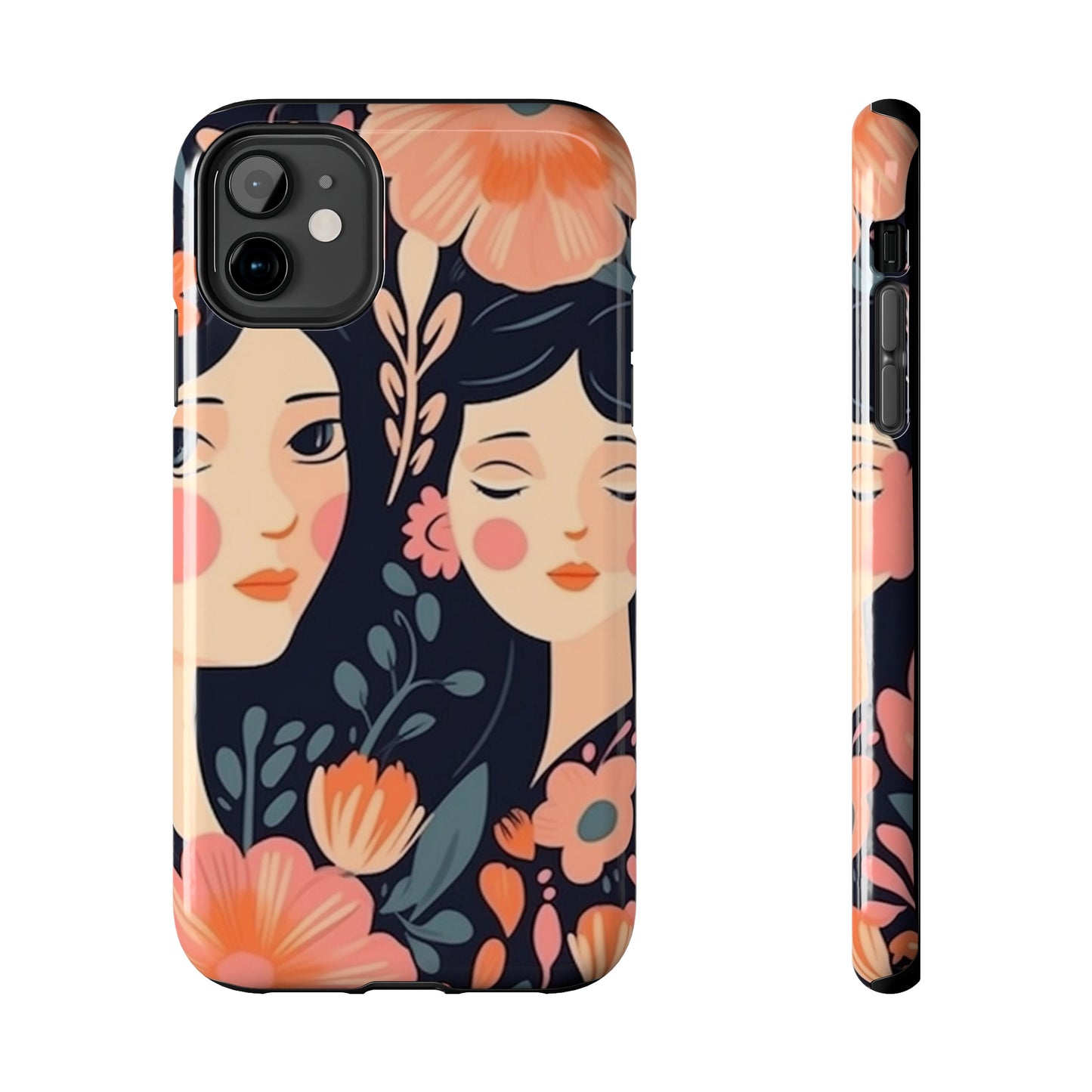 Flower MagSafe Case, Boho Wildflower Apple iPhone 14 Case, Retro Phone Case, Flower Phone Case, Cute Trendy iPhone Case, iPhone 13 - owl2you