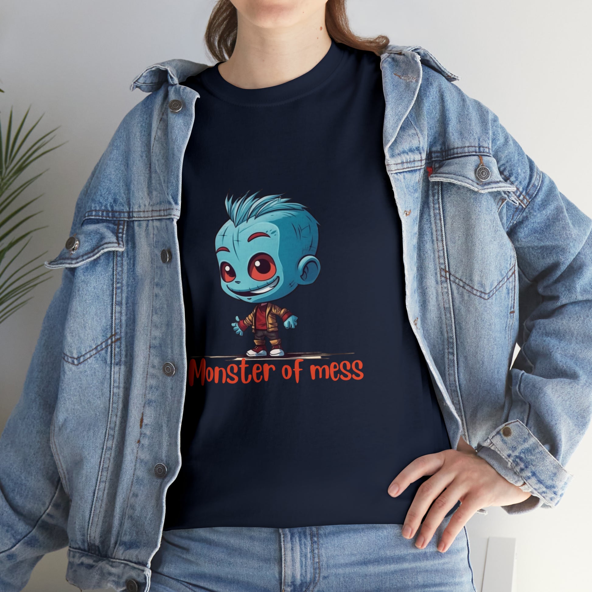 Monster of Mess Unisex Heavy Cotton Tee - Chaos Meets Style - owl2you