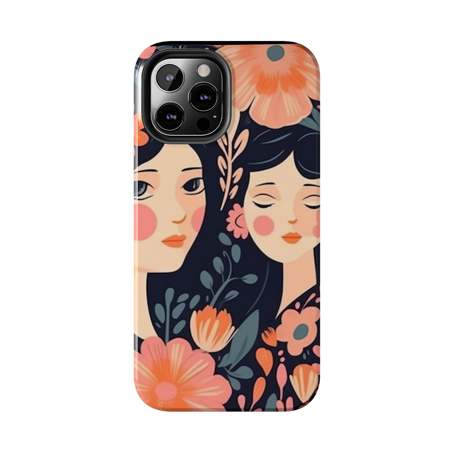 Flower MagSafe Case, Boho Wildflower Apple iPhone 14 Case, Retro Phone Case, Flower Phone Case, Cute Trendy iPhone Case, iPhone 13 - owl2you
