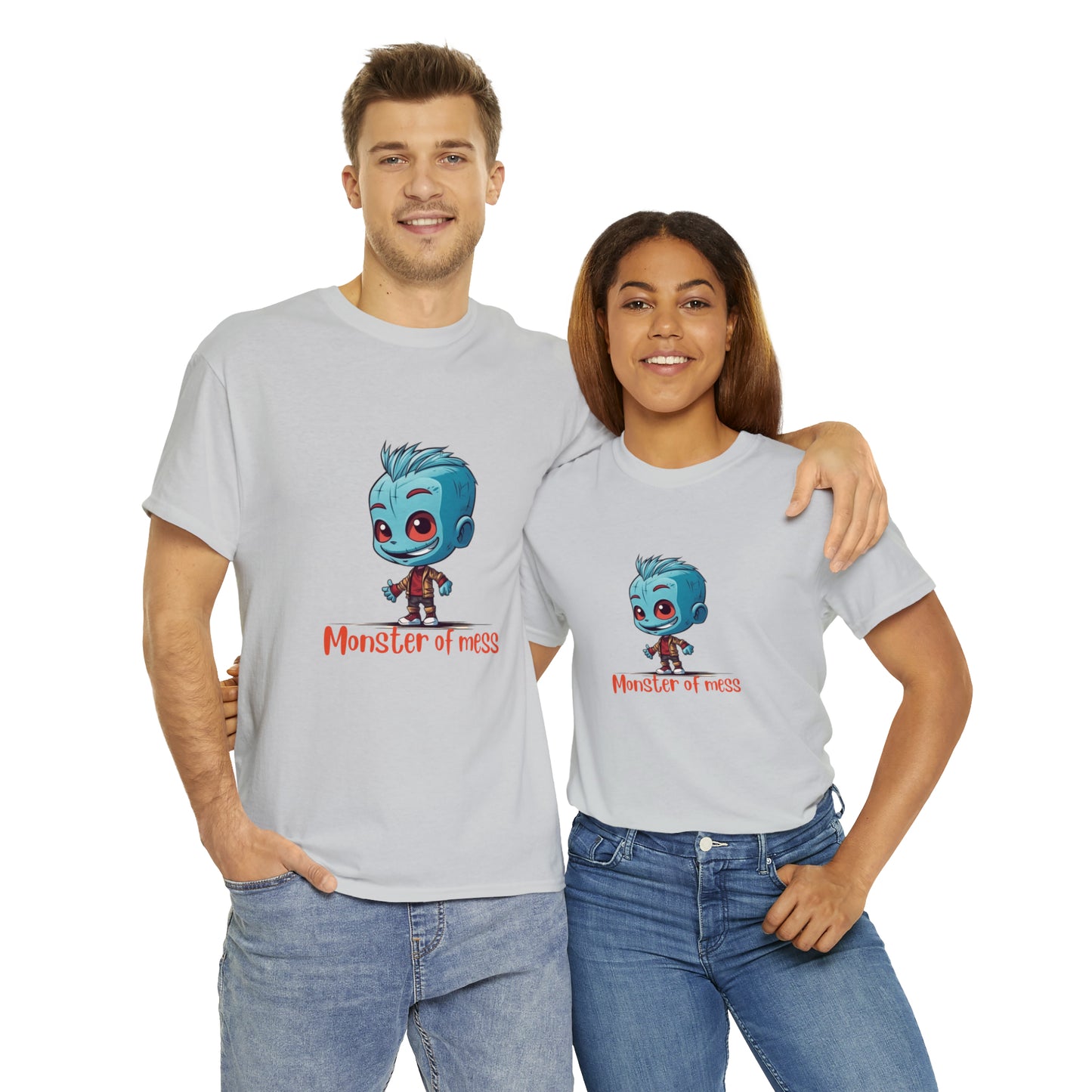Monster of Mess Unisex Heavy Cotton Tee - Chaos Meets Style - owl2you