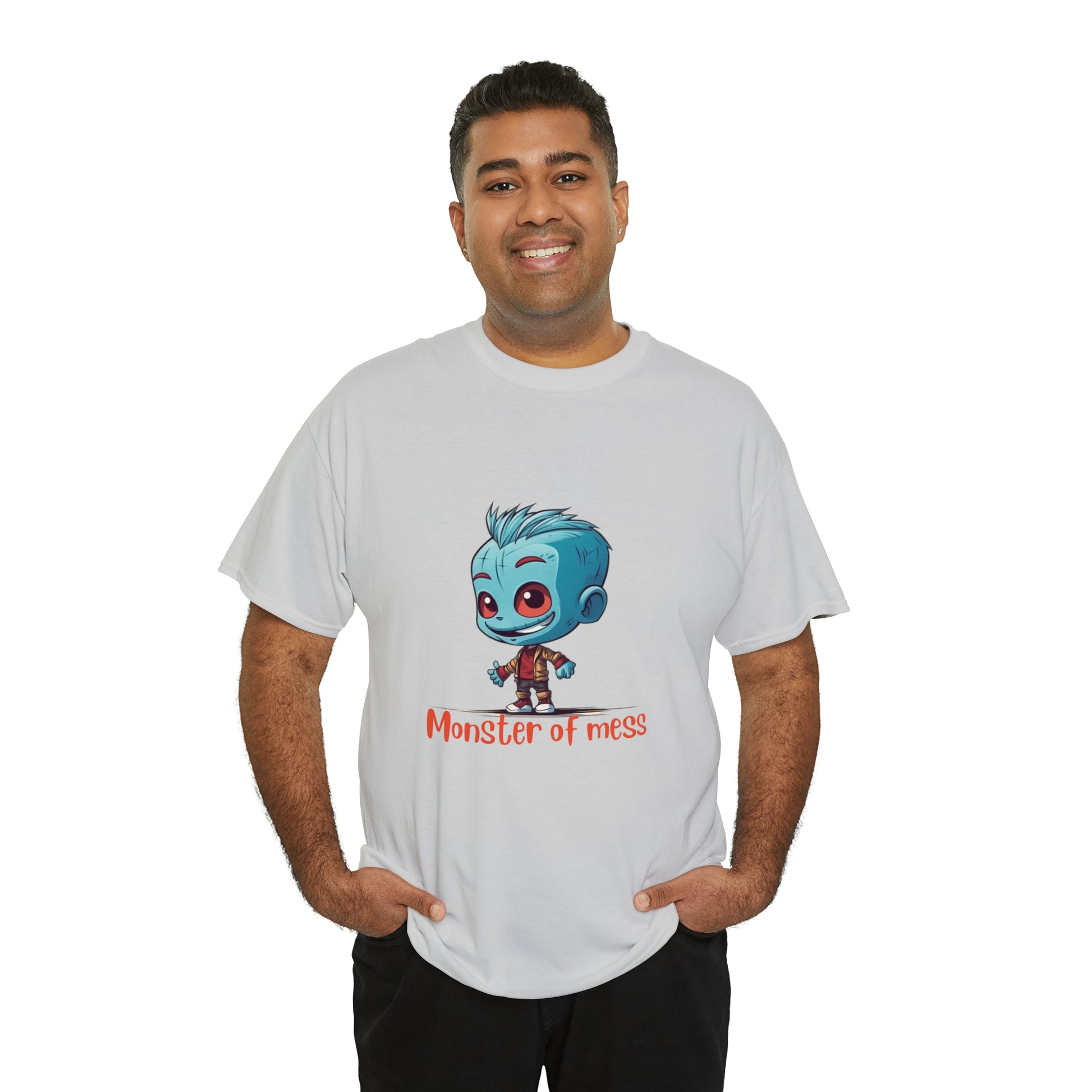 Monster of Mess Unisex Heavy Cotton Tee - Chaos Meets Style - owl2you