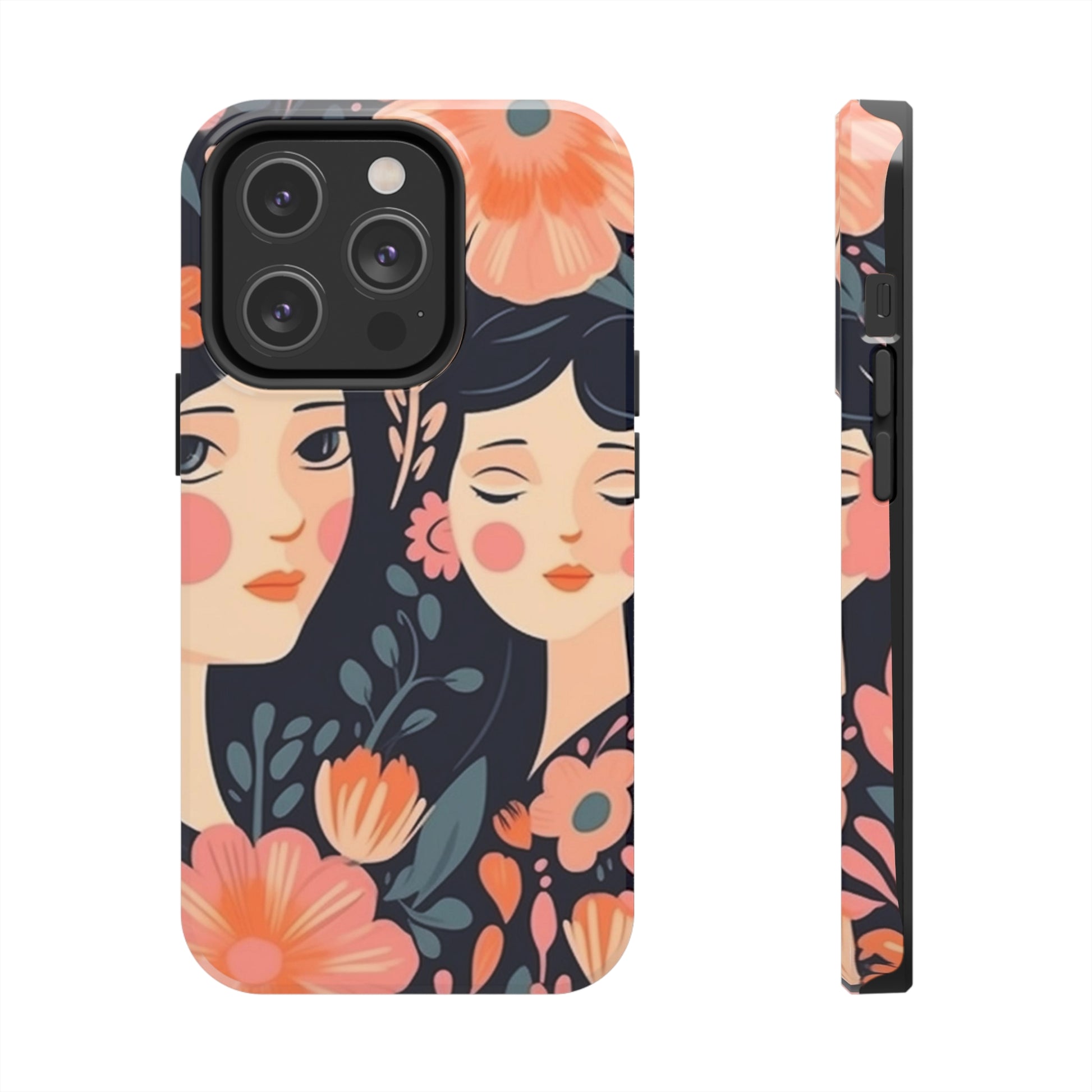 Flower MagSafe Case, Boho Wildflower Apple iPhone 14 Case, Retro Phone Case, Flower Phone Case, Cute Trendy iPhone Case, iPhone 13 - owl2you