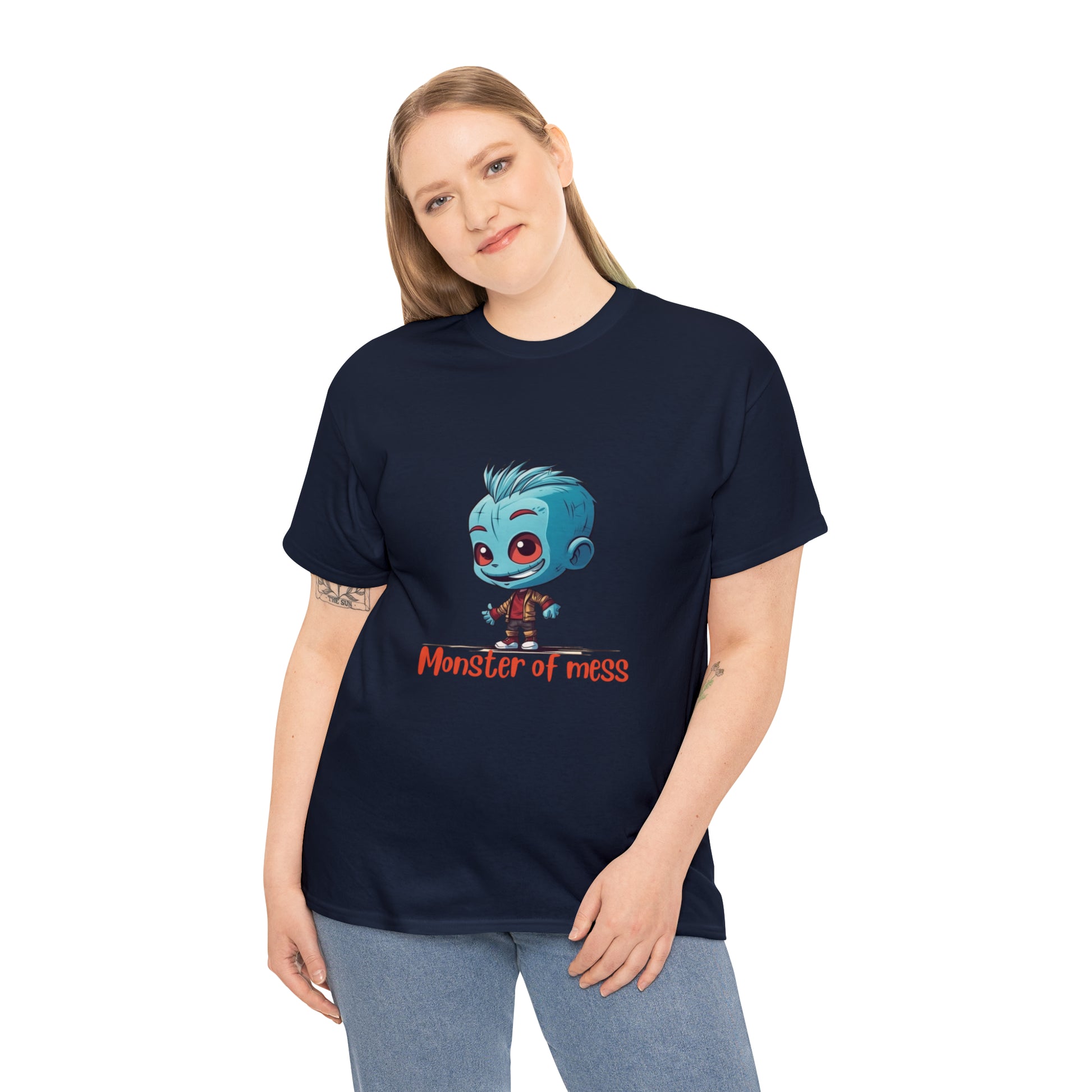 Monster of Mess Unisex Heavy Cotton Tee - Chaos Meets Style - owl2you