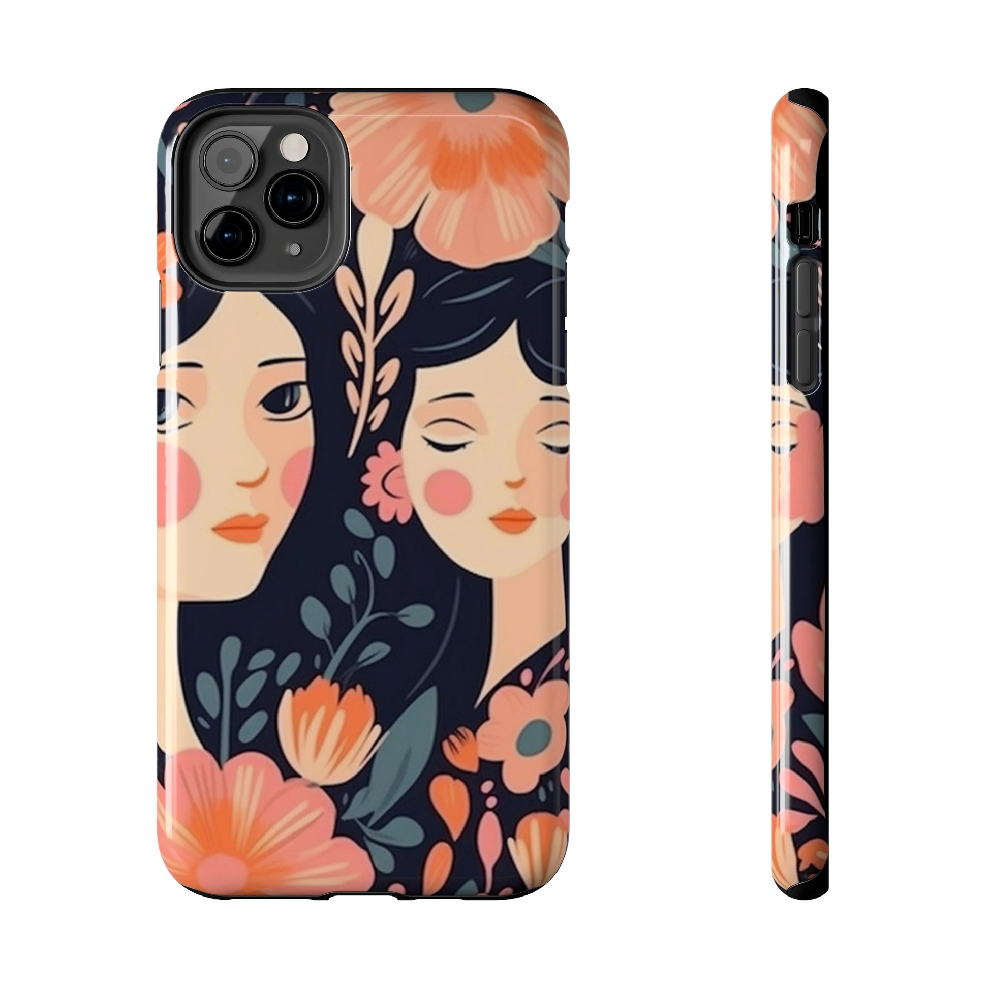 Flower MagSafe Case, Boho Wildflower Apple iPhone 14 Case, Retro Phone Case, Flower Phone Case, Cute Trendy iPhone Case, iPhone 13 - owl2you