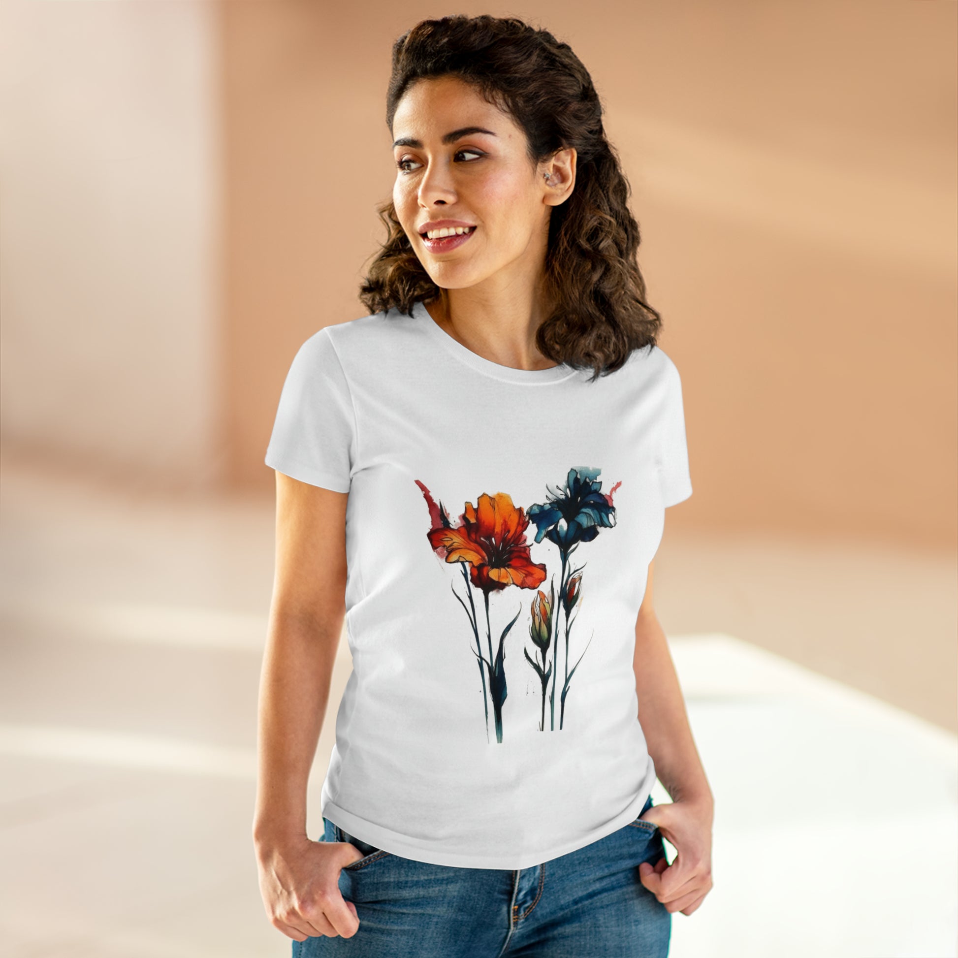 Wildflower Tshirt, Floral Shirt, Botanical Shirt, Flower Shirt, Nature Lover Shirt,Ladies Shirts, Womens, Owl2you - owl2you