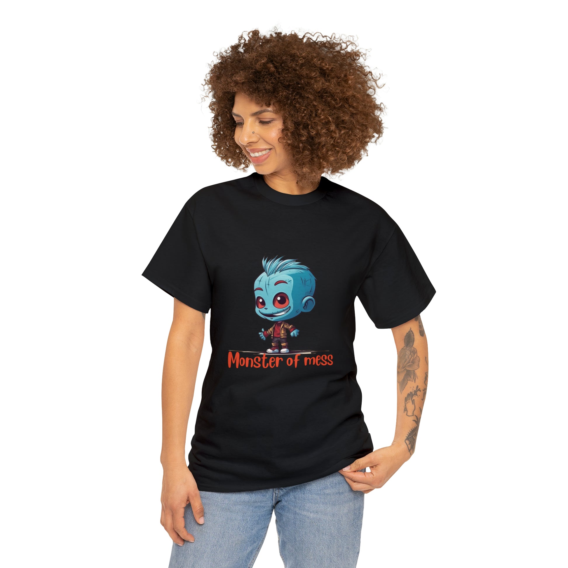 Monster of Mess Unisex Heavy Cotton Tee - Chaos Meets Style - owl2you