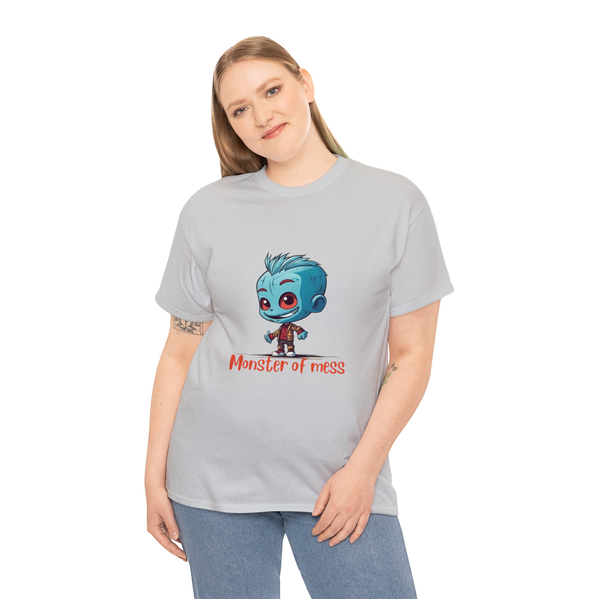 Monster of Mess Unisex Heavy Cotton Tee - Chaos Meets Style - owl2you