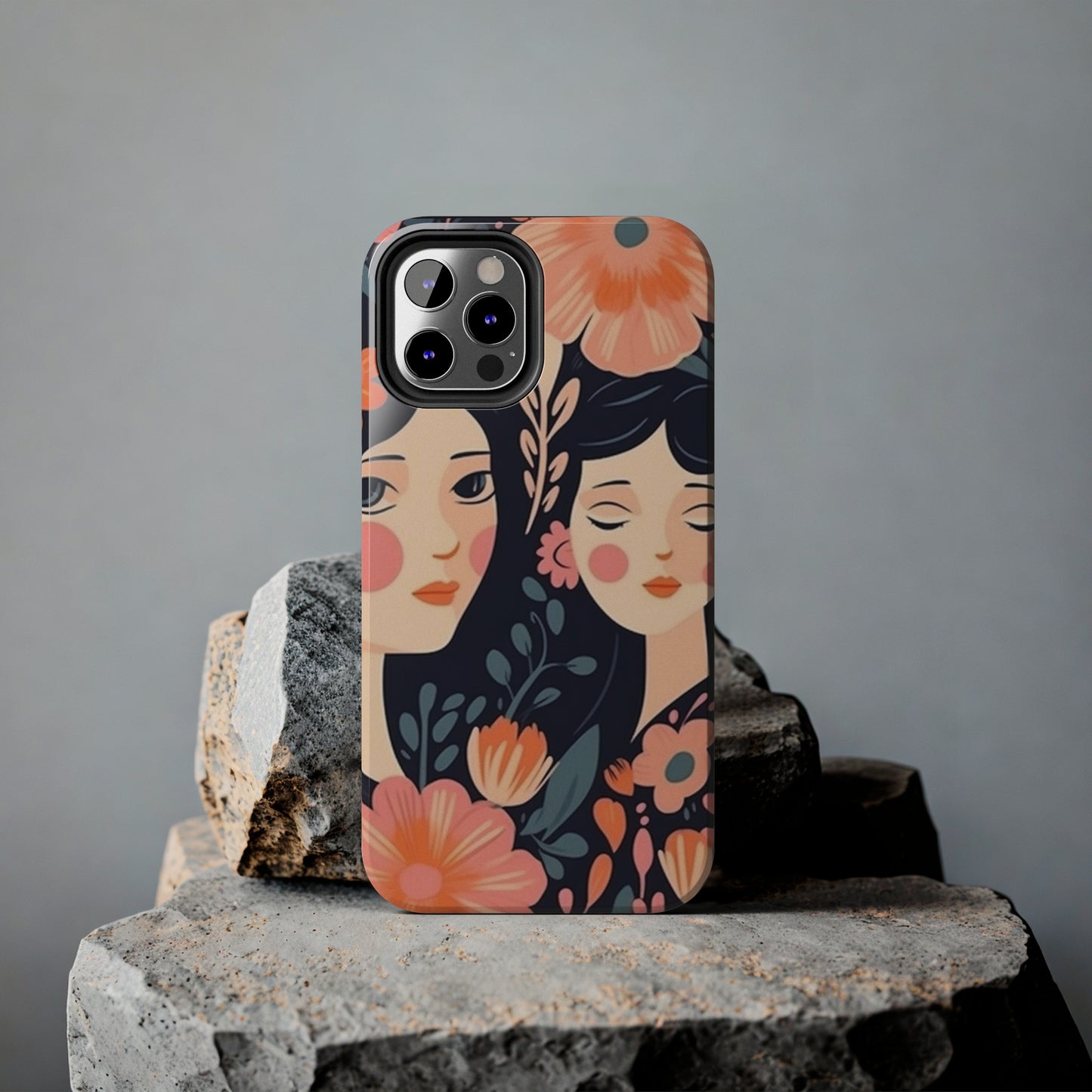 Flower MagSafe Case, Boho Wildflower Apple iPhone 14 Case, Retro Phone Case, Flower Phone Case, Cute Trendy iPhone Case, iPhone 13 - owl2you