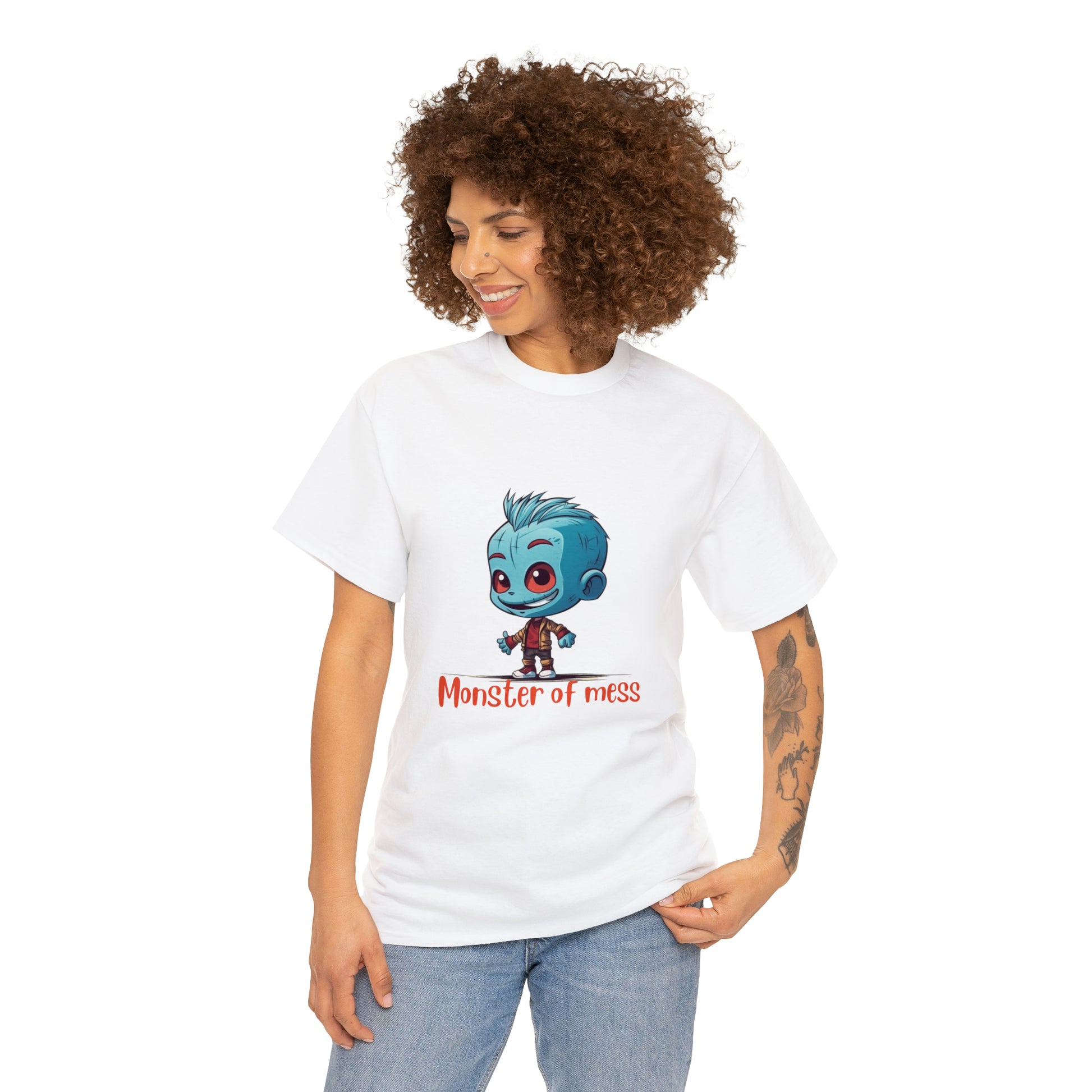 Monster of Mess Unisex Heavy Cotton Tee - Chaos Meets Style - owl2you