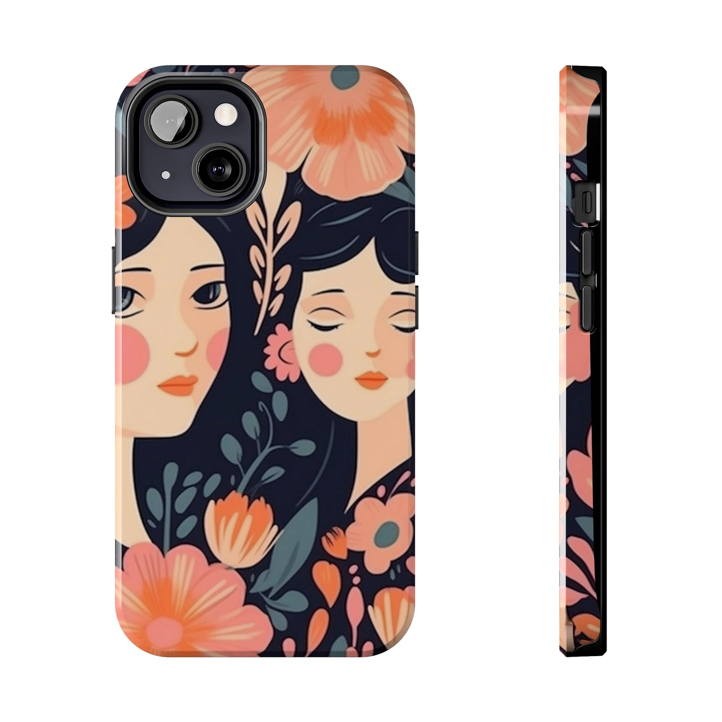 Flower MagSafe Case, Boho Wildflower Apple iPhone 14 Case, Retro Phone Case, Flower Phone Case, Cute Trendy iPhone Case, iPhone 13 - owl2you
