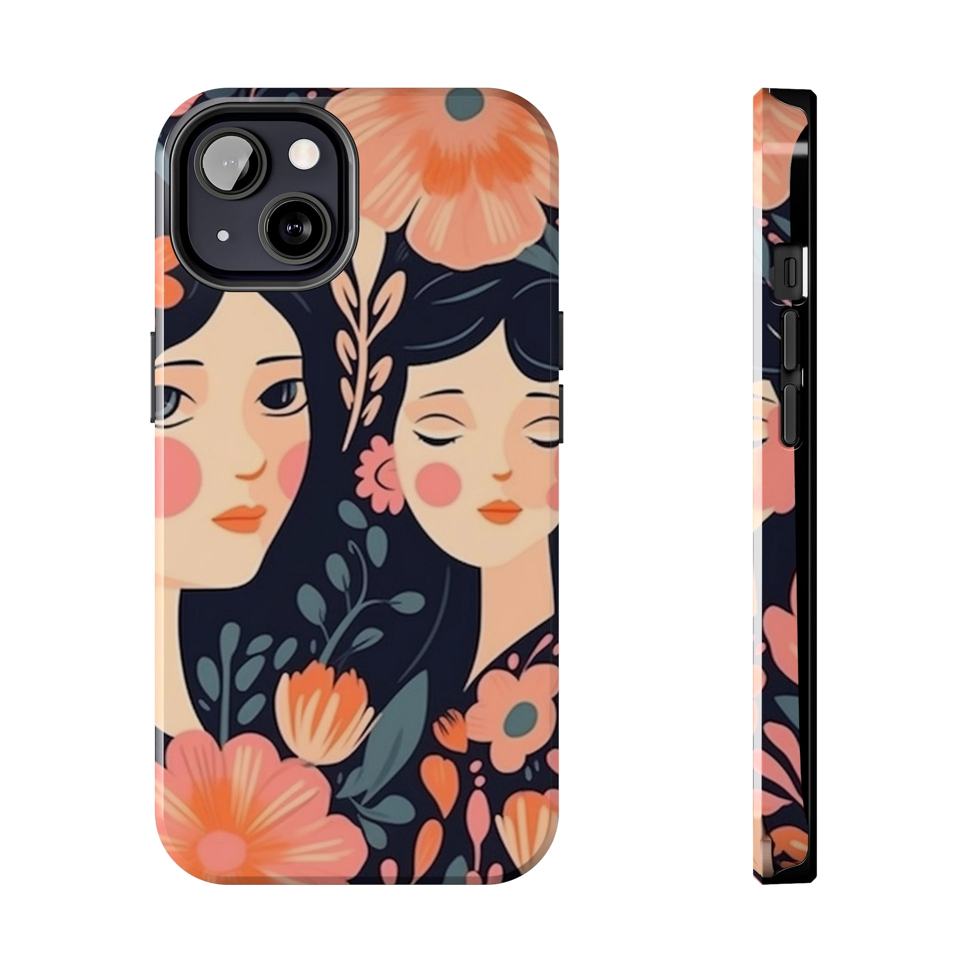 Flower MagSafe Case, Boho Wildflower Apple iPhone 14 Case, Retro Phone Case, Flower Phone Case, Cute Trendy iPhone Case, iPhone 13 - owl2you
