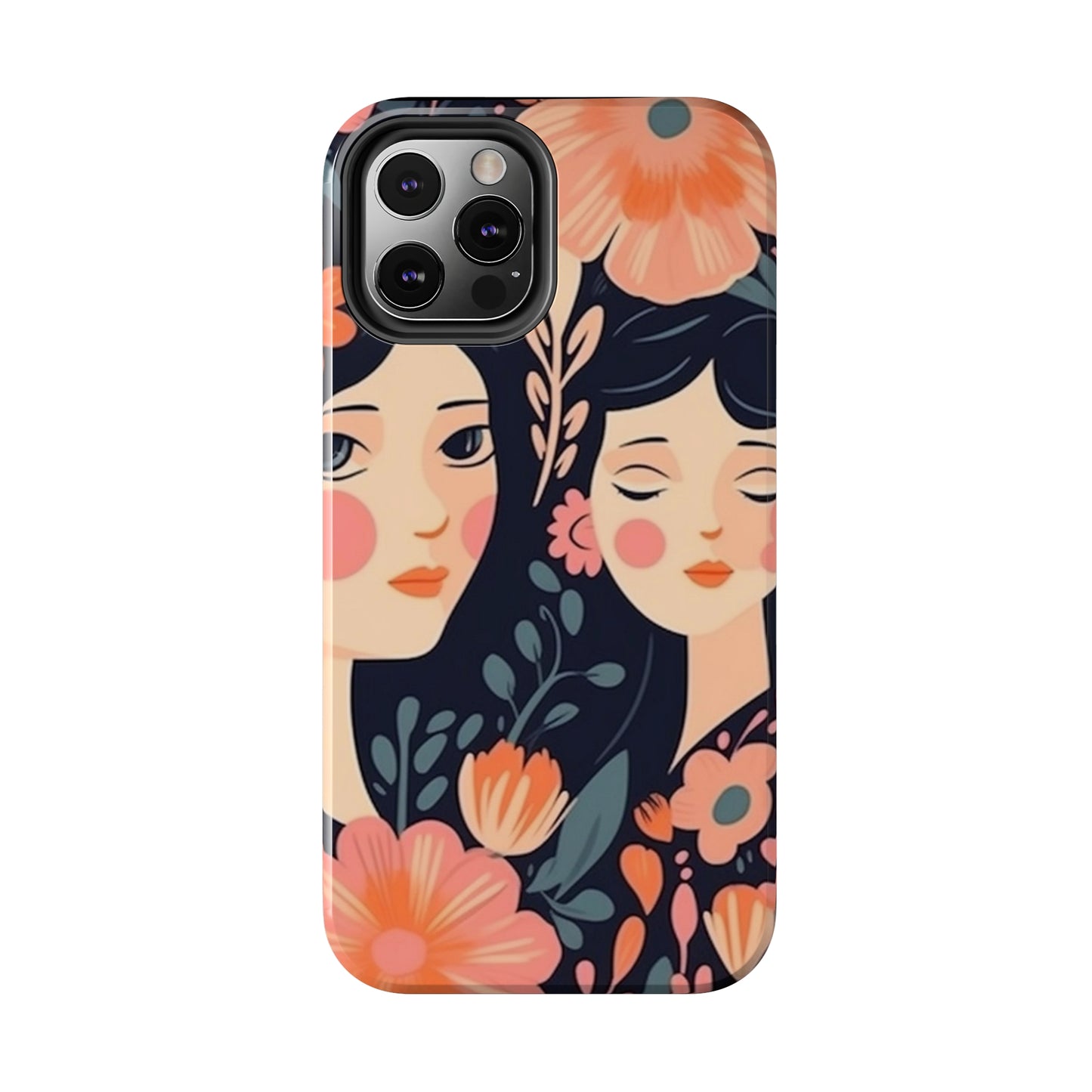 Flower MagSafe Case, Boho Wildflower Apple iPhone 14 Case, Retro Phone Case, Flower Phone Case, Cute Trendy iPhone Case, iPhone 13 - owl2you